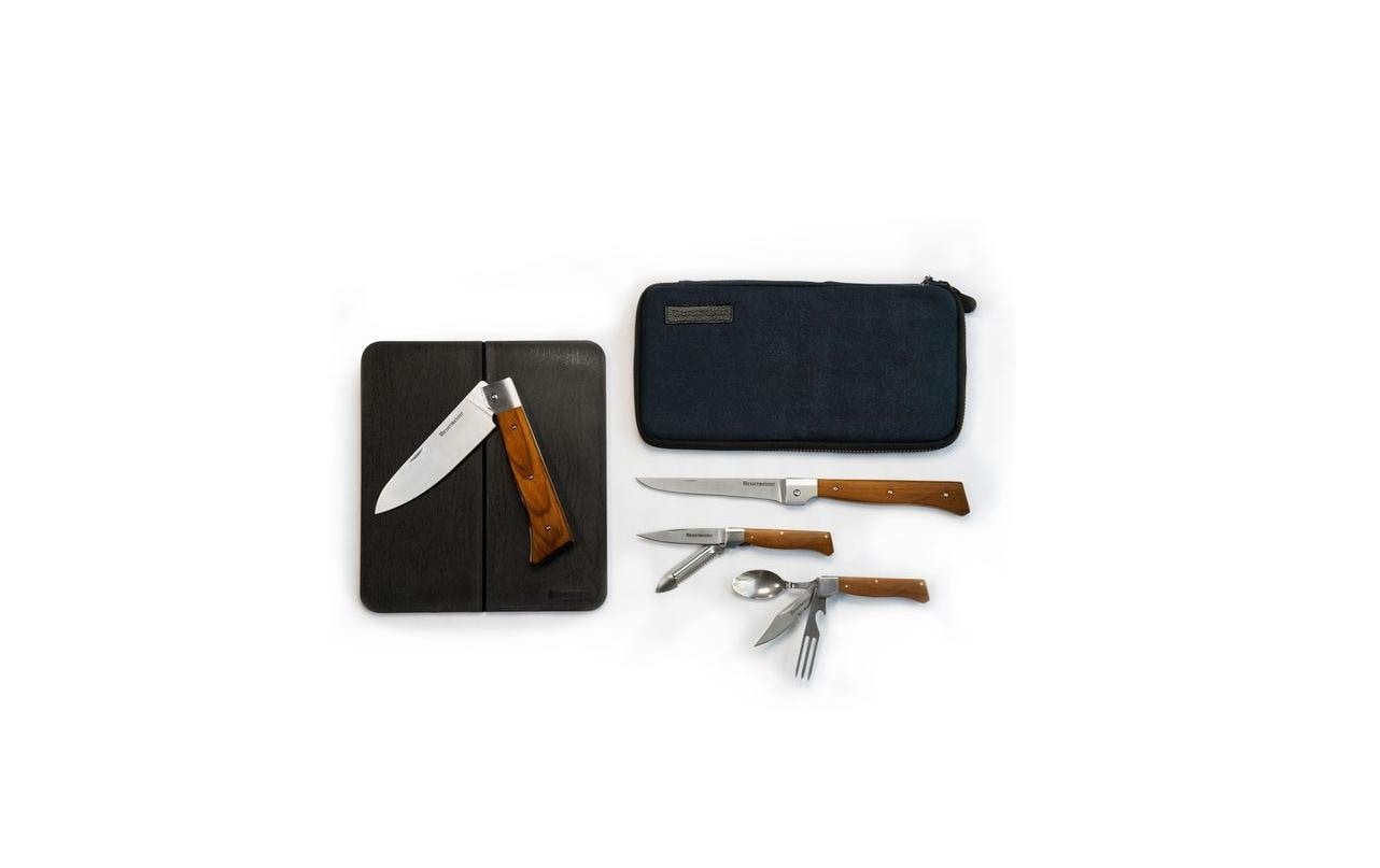 Messermeister Outdoor-Besteck-Set Adventure Chef 6-teilig, Braun