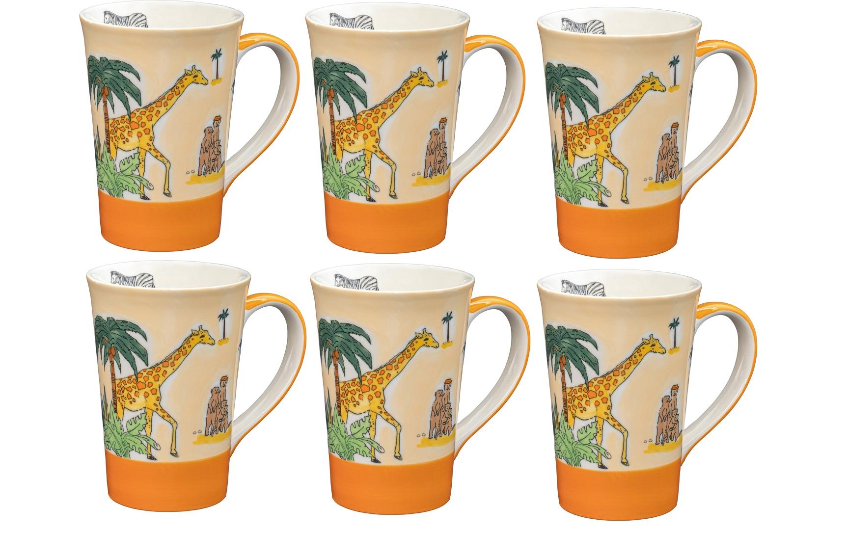 Mila Teetasse Afrika-Hideaway 350 ml, 6 Stück, Hellorange