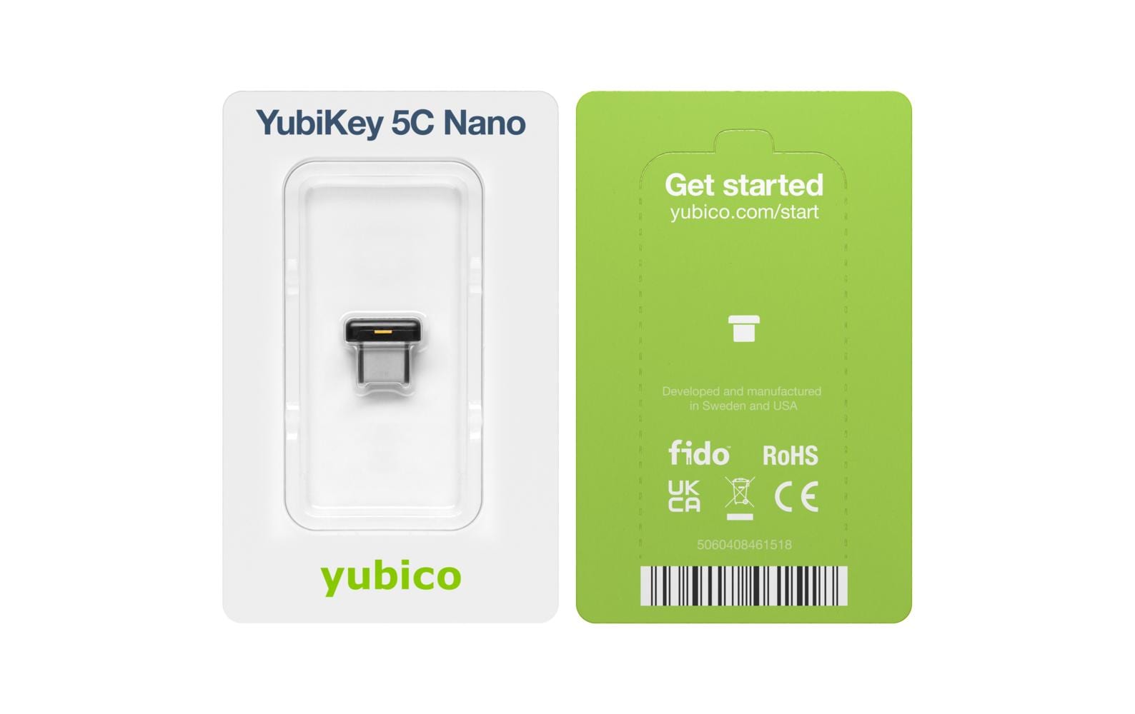 Yubico YubiKey 5C Nano FW 5.7 USB-C, 1 Stück