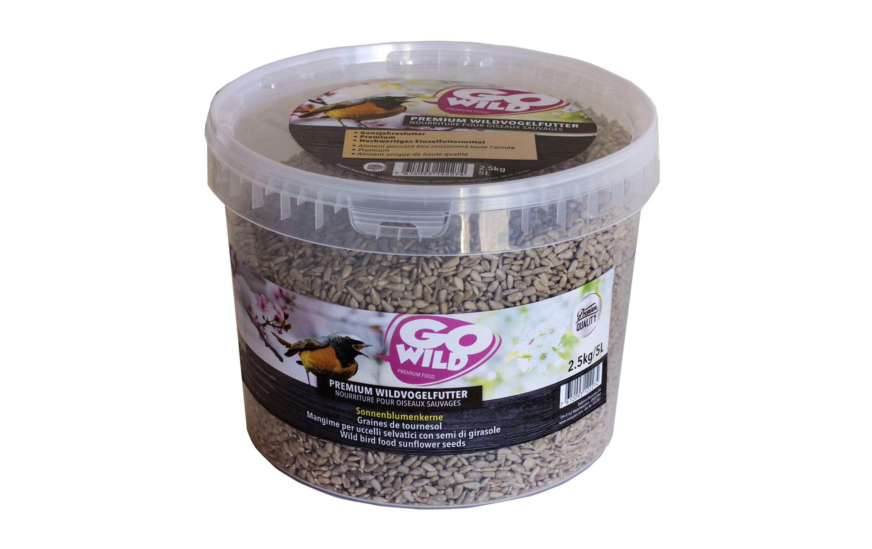 GoWild Wintervogelfutter Sonnenblumenkerne, 2.5 kg