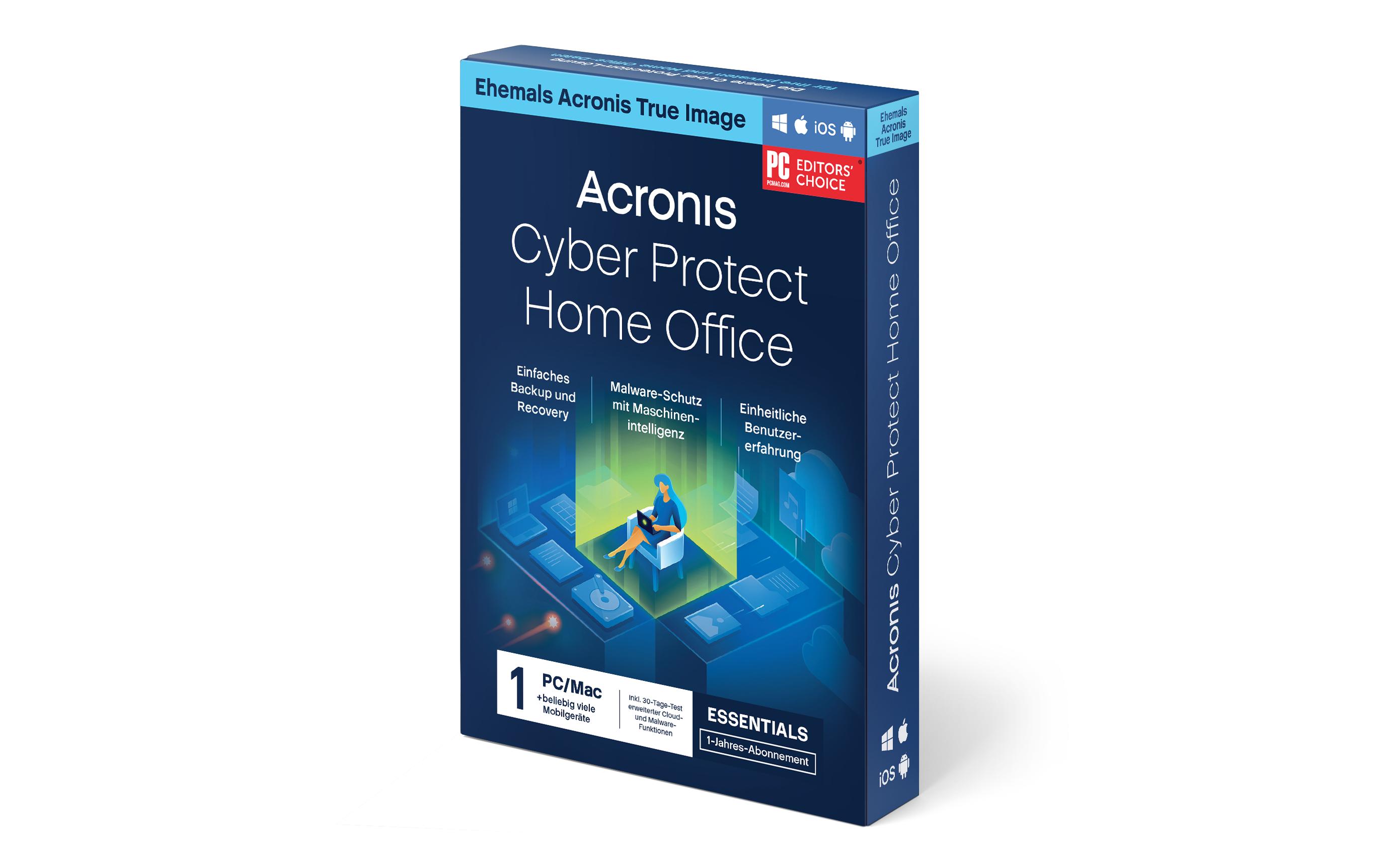 Acronis Cyber Protect Home Office Essentials Box, Subscr. 1y, 1 PC