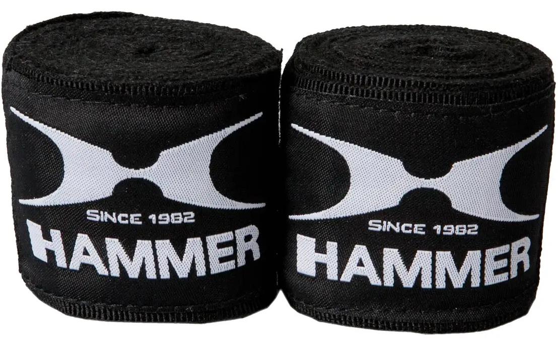 HAMMER Boxbandage elastisch, 3.5 m Schwarz