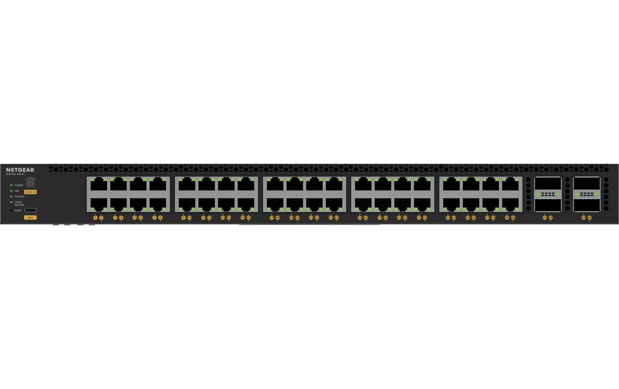 Netgear PoE++ Switch AV Line M4350-40X4C 44 Port