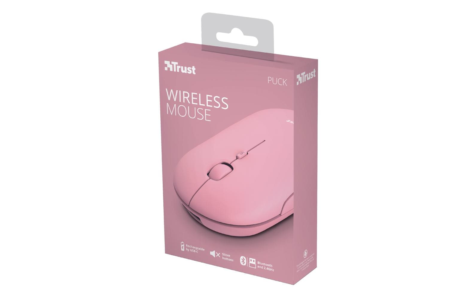 Trust Maus Puck Rechargeable Pink