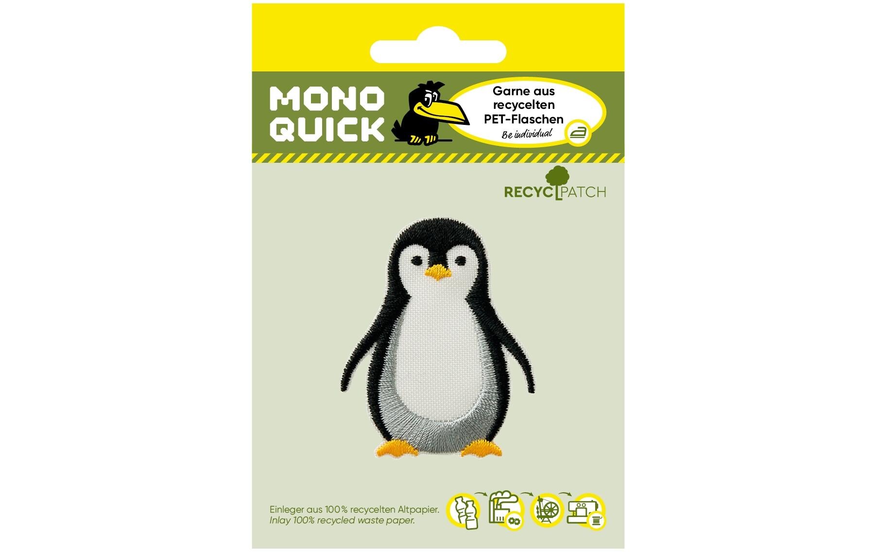 Mono-Quick Aufbügelbild Recycl-Patch Pinguin 1 Stück