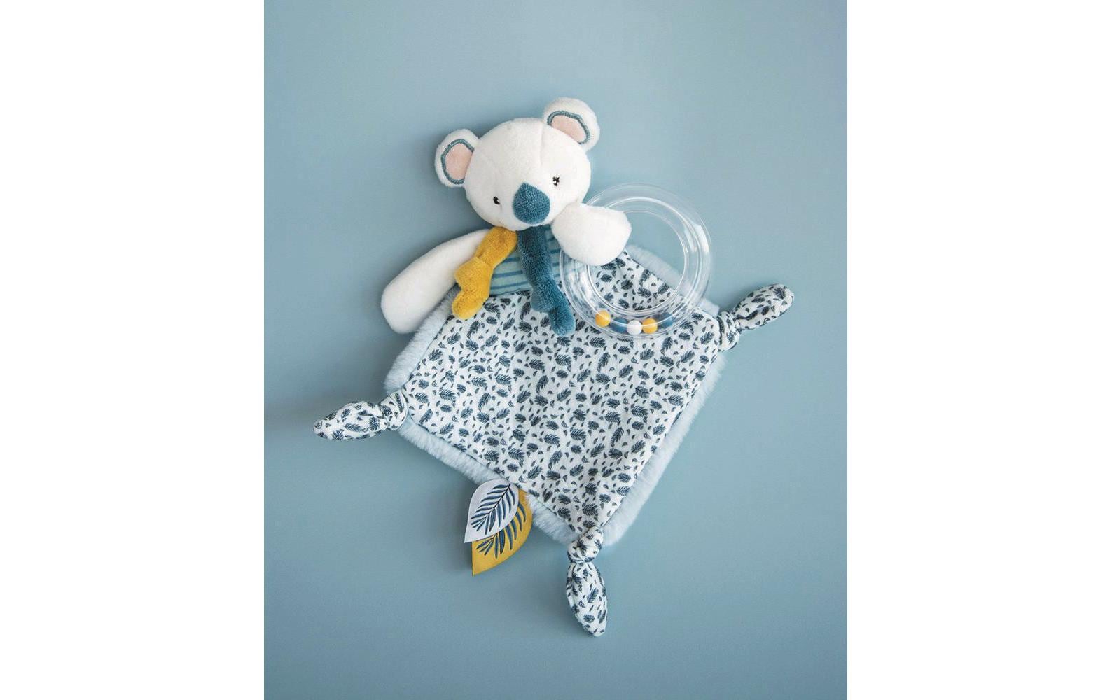 DouDou et compagnie Geschenkset Koala Rassel mit Schmusetuch 22 cm