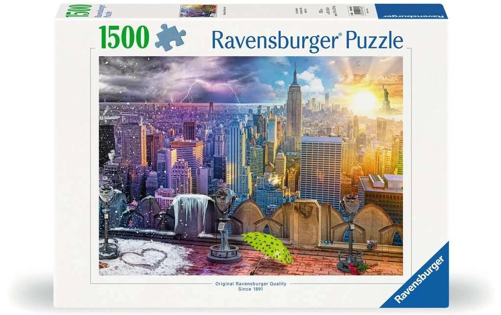 Ravensburger Puzzle New York im Winter und Sommer