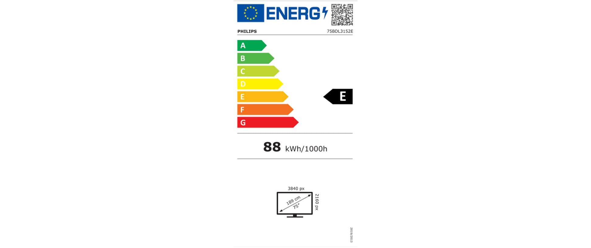 Philips Touch Display E-Line 75BDL3152E/00 Multitouch 75