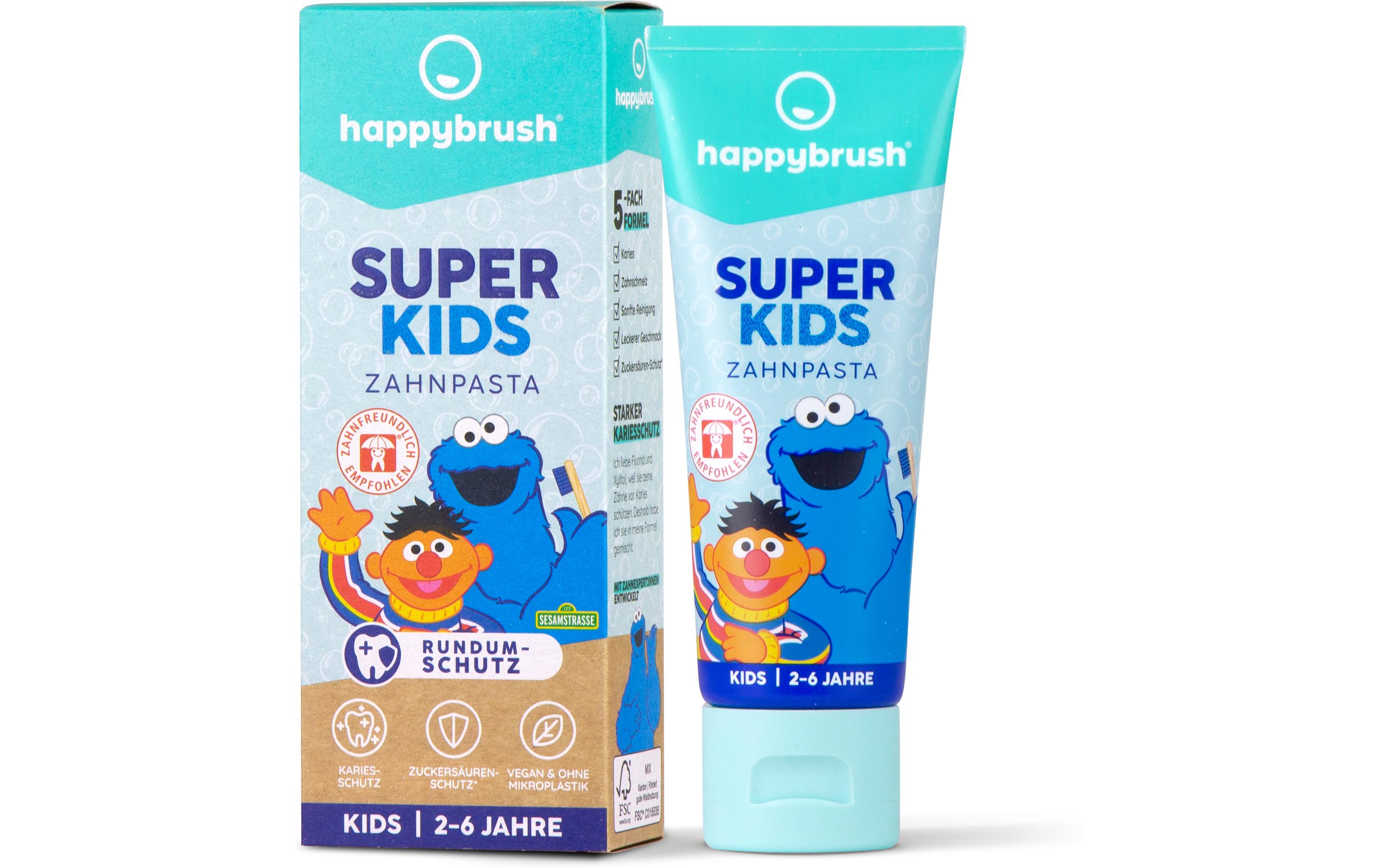 happybrush Zahnpasta SuperKids Sesamstrasse 75 ml