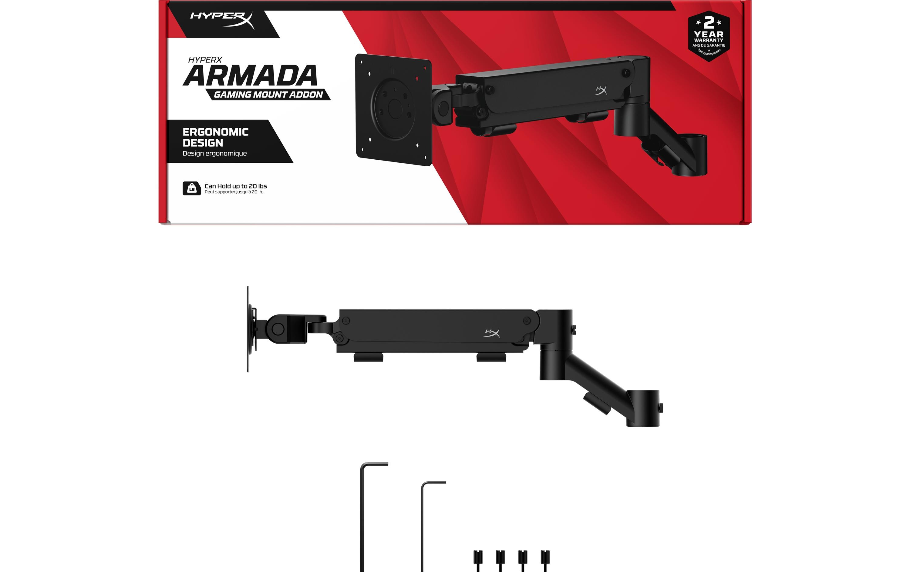 HyperX Armada Addon Gaming Mount bis 9.1 kg – Schwarz