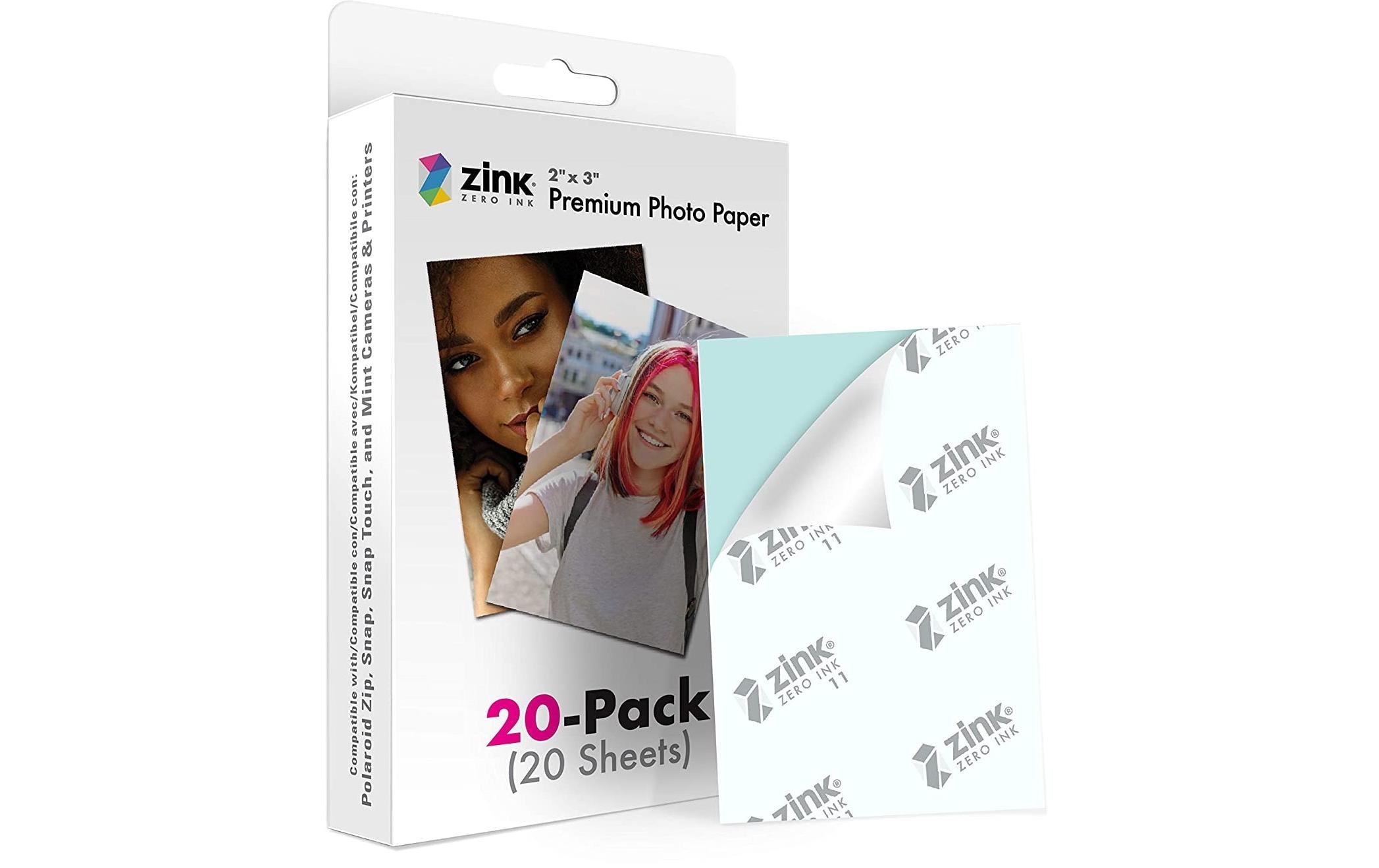 Polaroid Sofortbildfilm Zink Premium 2 x 3 – 20 Blatt