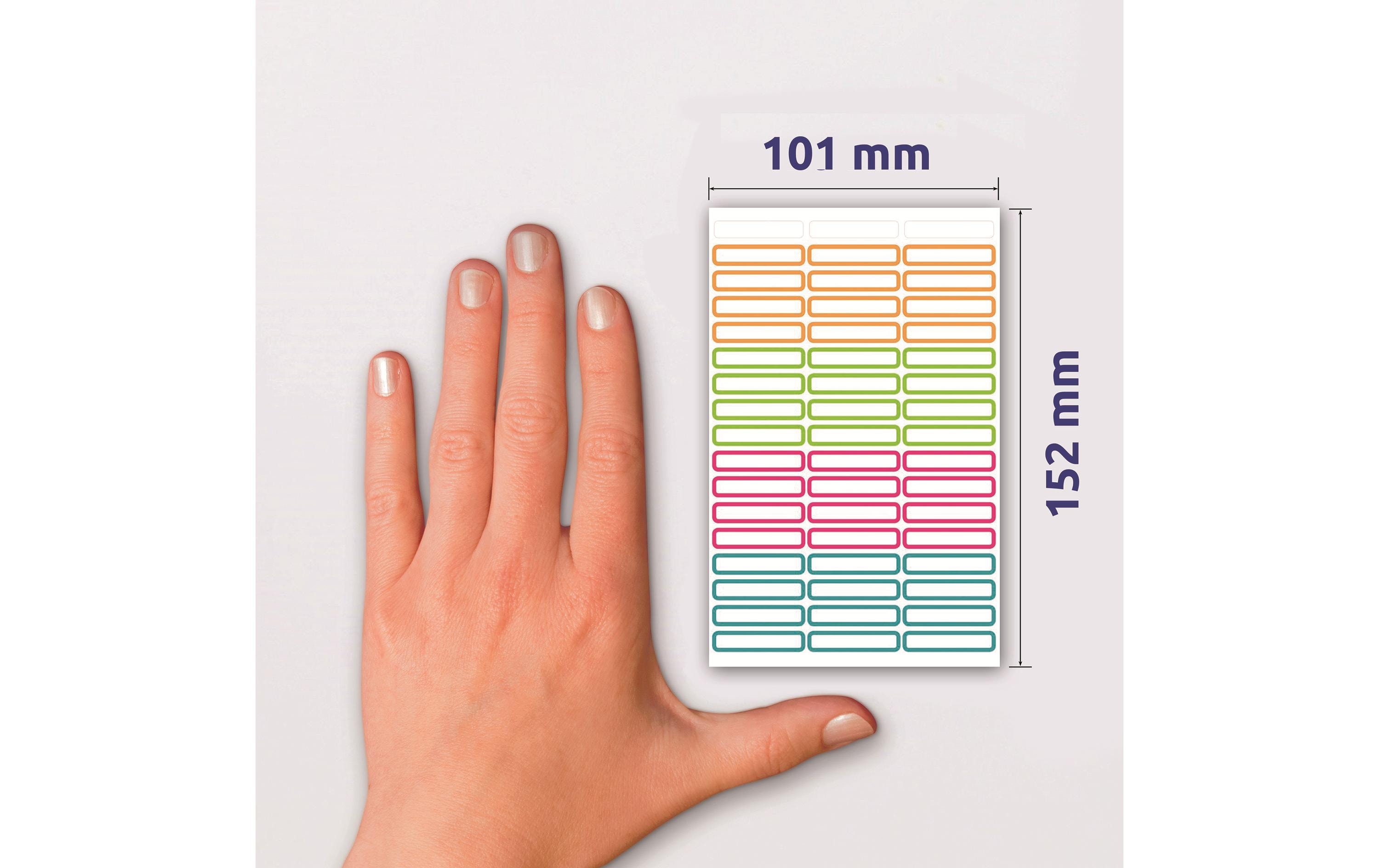 Z-Design Namensetiketten 9 Blatt, Mehrfarbig