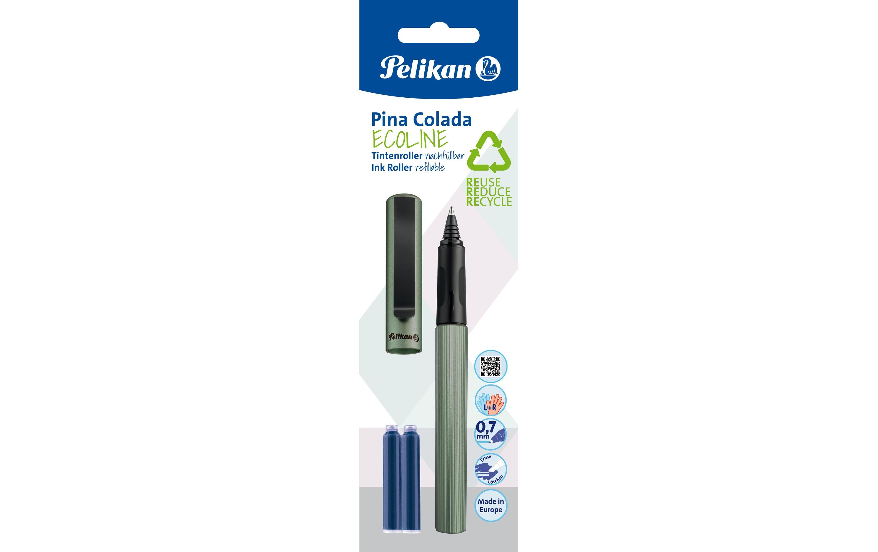 Pelikan Tintenroller Pina Colada Ecoline 0.7 mm, Olivgrün