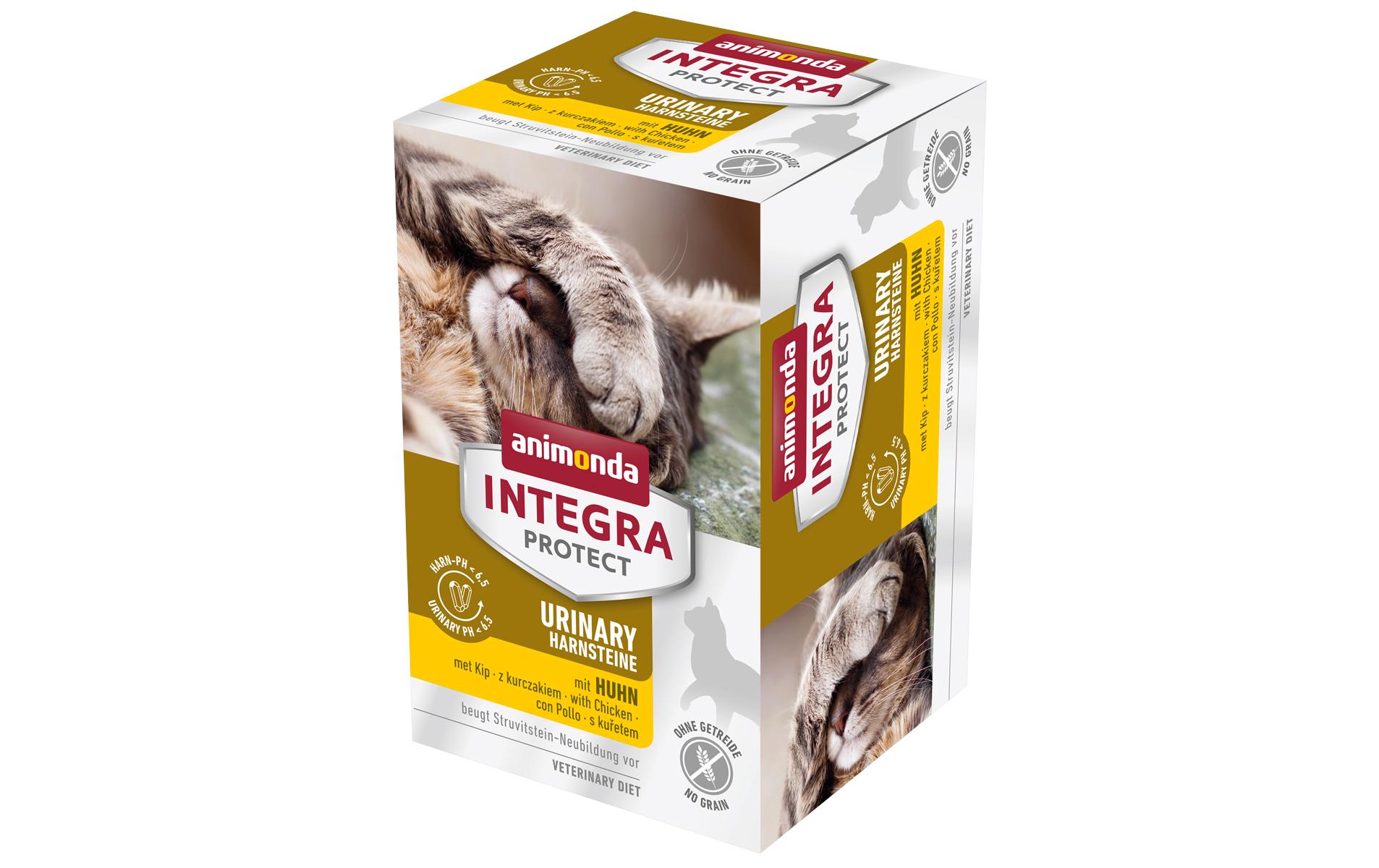 Animonda Integra Protect Nassfutter Urinary Harnsteine Huhn, 6 x 100 g