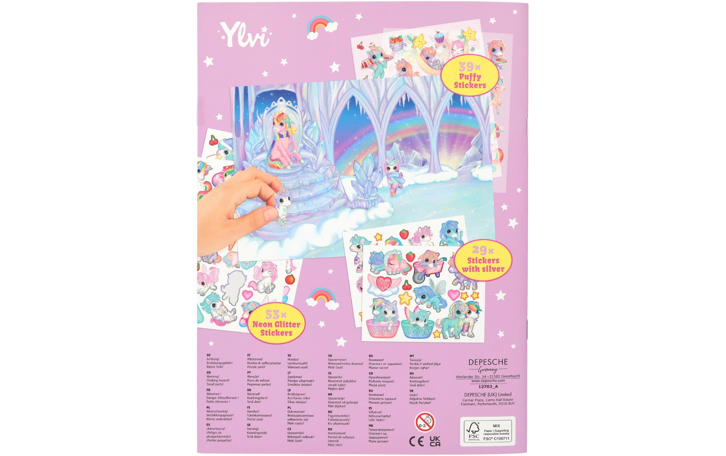 Depesche Stickerbuch Ylvi Unicorn World 20 Seiten