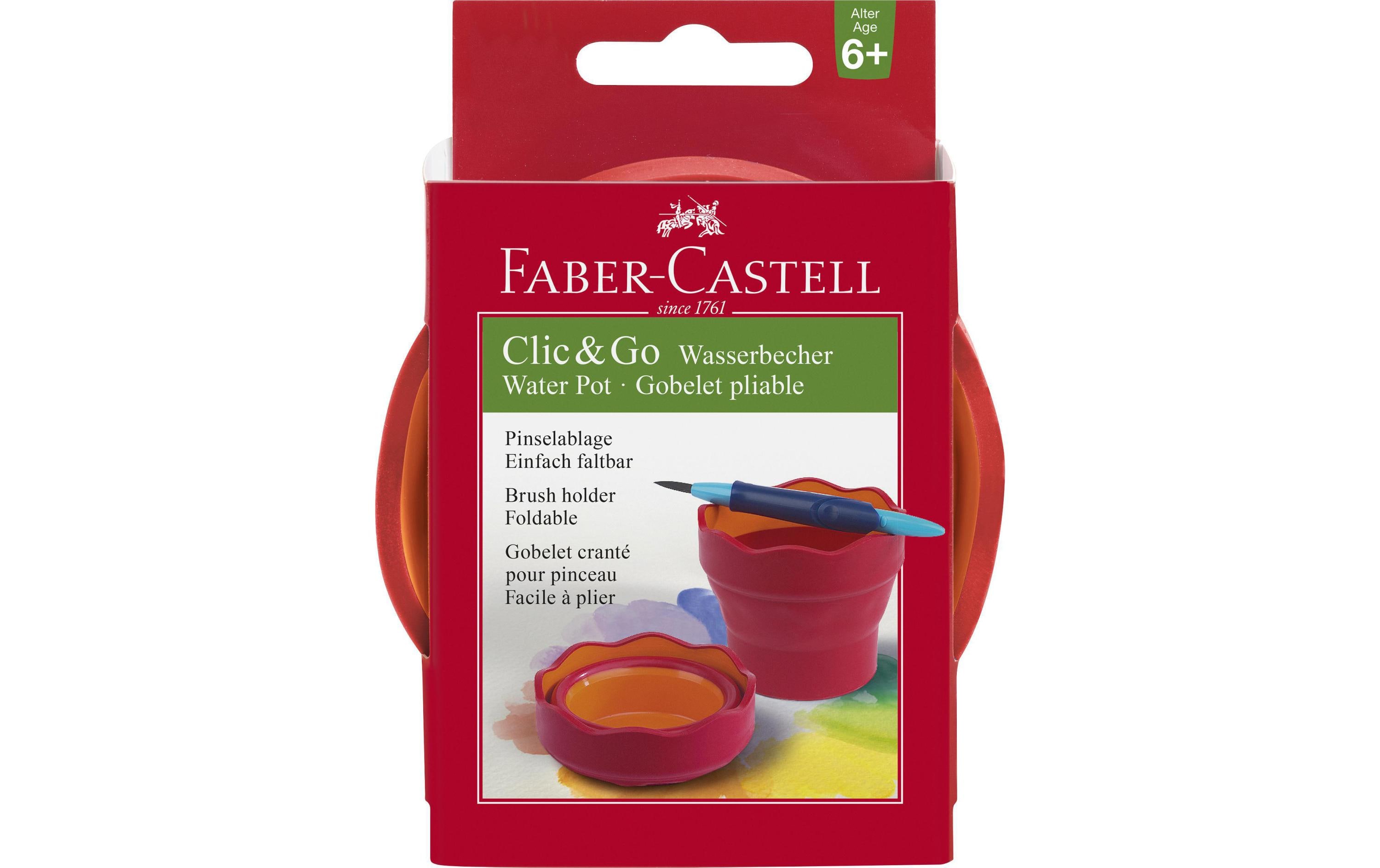 Faber-Castell Wasserbecher Clic&Go Himbeer