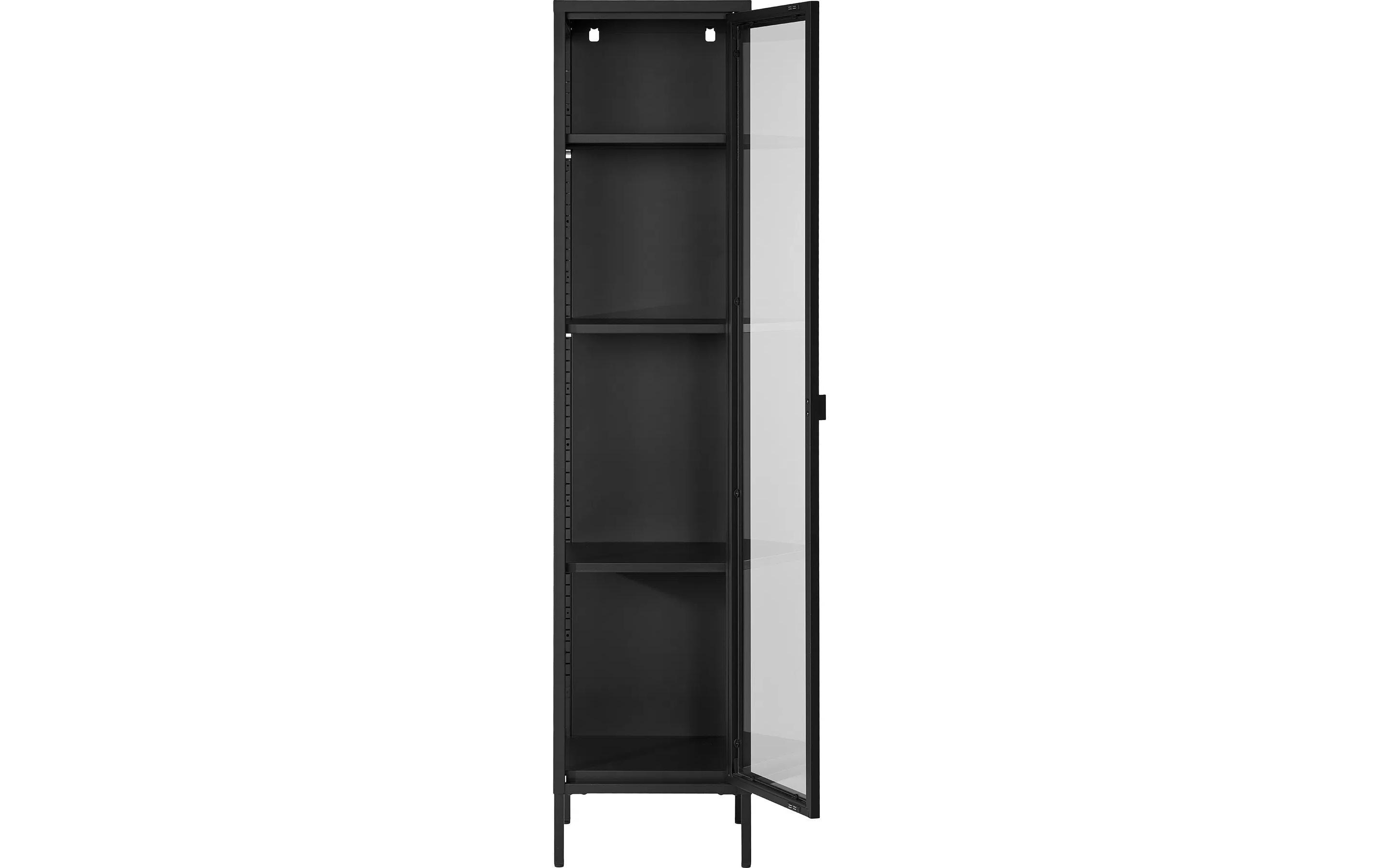 House Nordic Vitrine Brisbane 180 x 40 cm, Schwarz