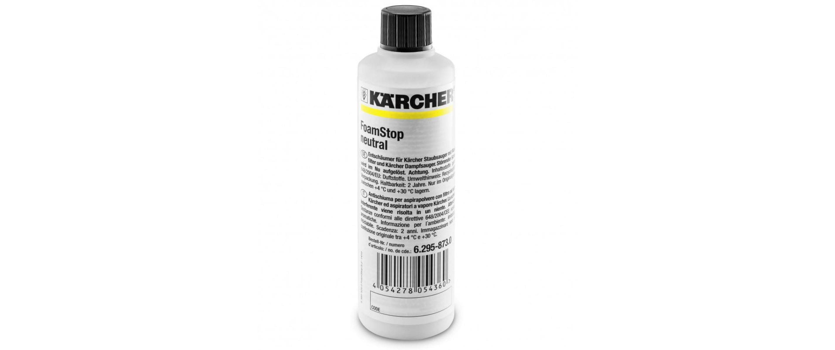 Kärcher Maschinenspülmittel Foamstop Neutral, Wasserfilter, 125 ml