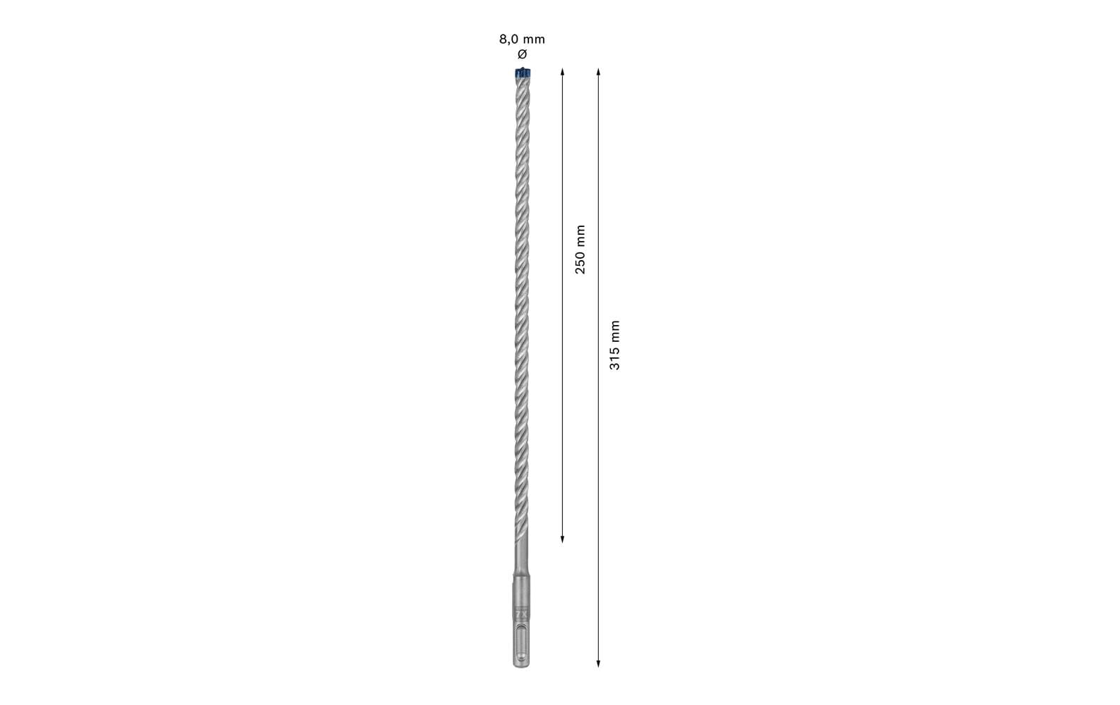 Bosch Professional Hammerbohrer EXPERT SDS plus-7X, 8 x 250 x 315 mm