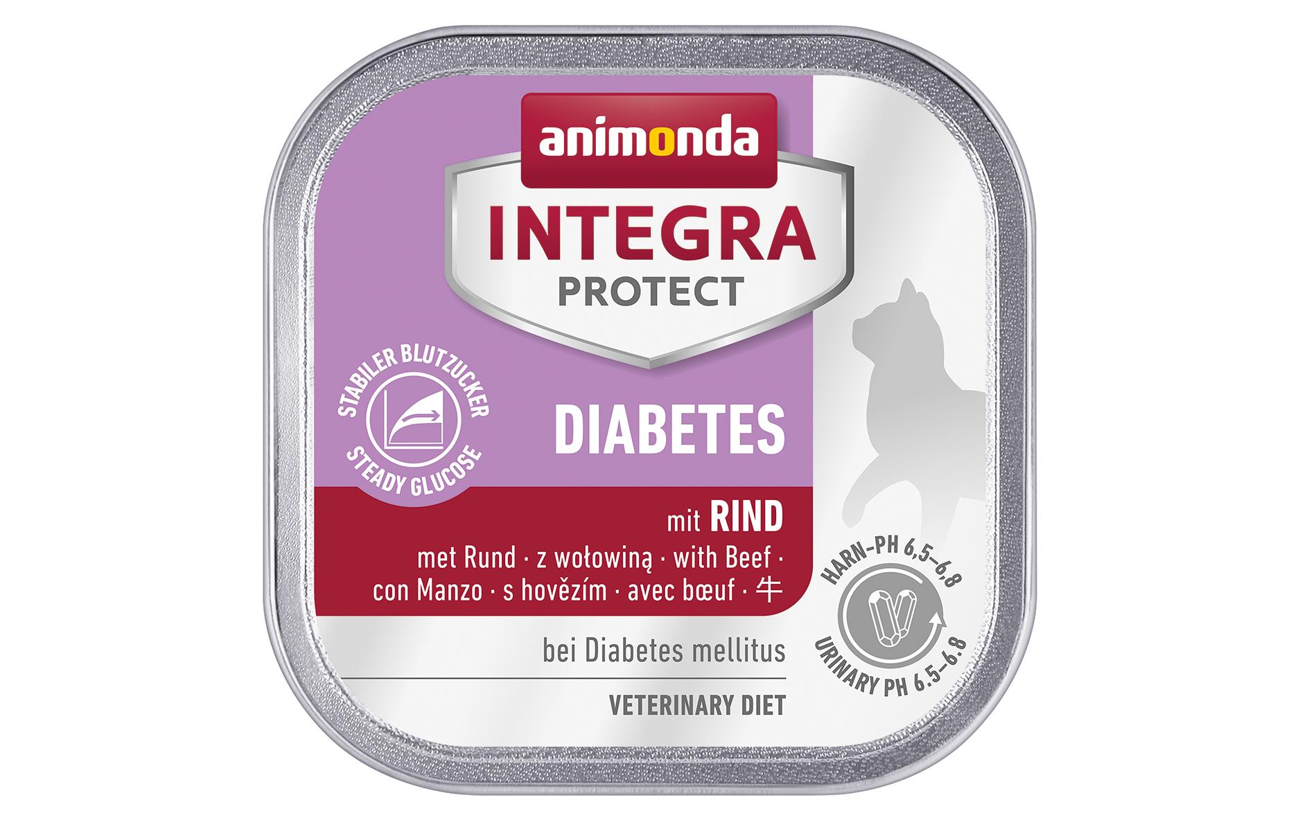 Animonda Integra Protect Nassfutter Diabetes Rind, 16 x 100 g