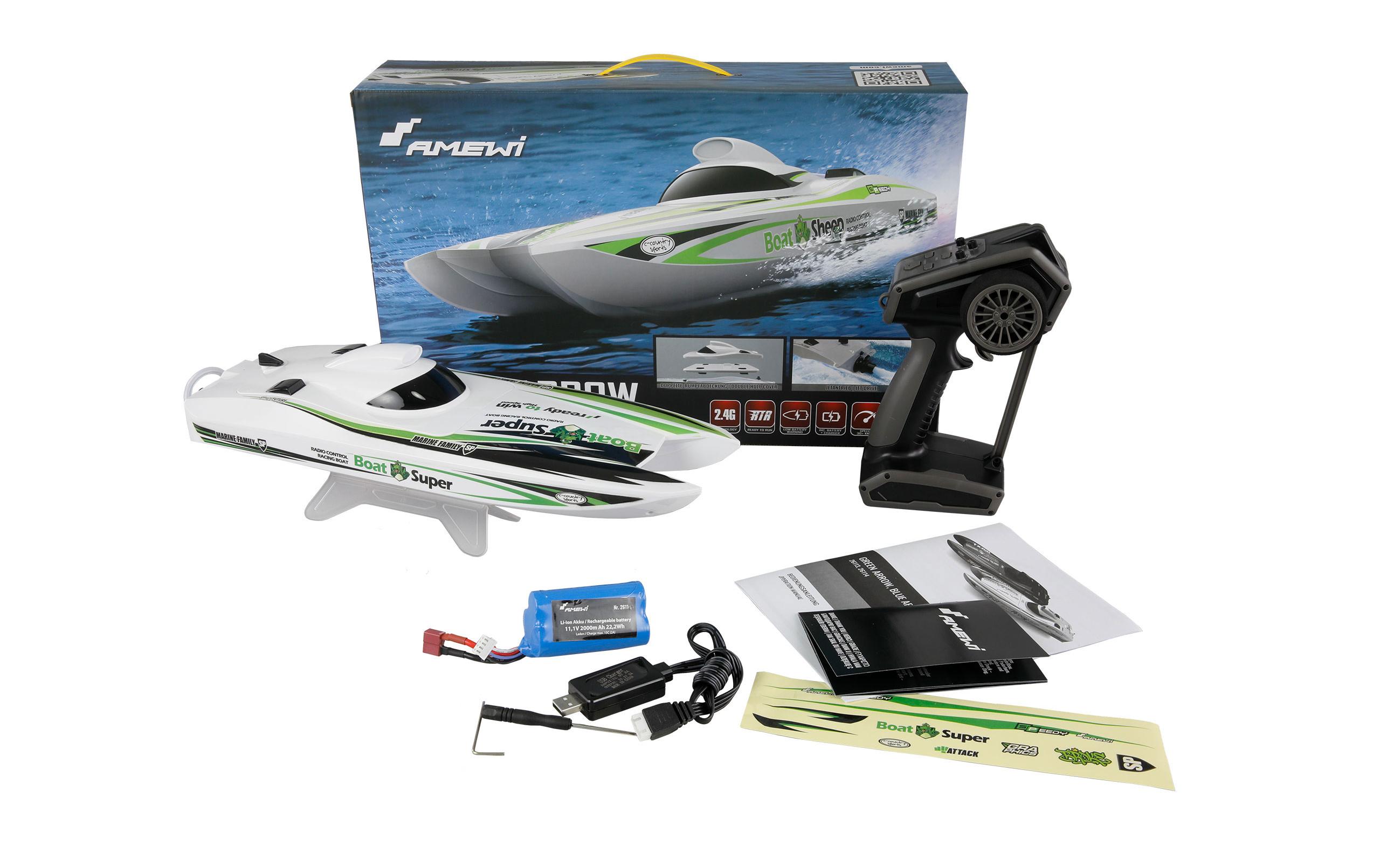 Amewi Katamaran Jetboot Green Arrow Brushless 400 mm RTR