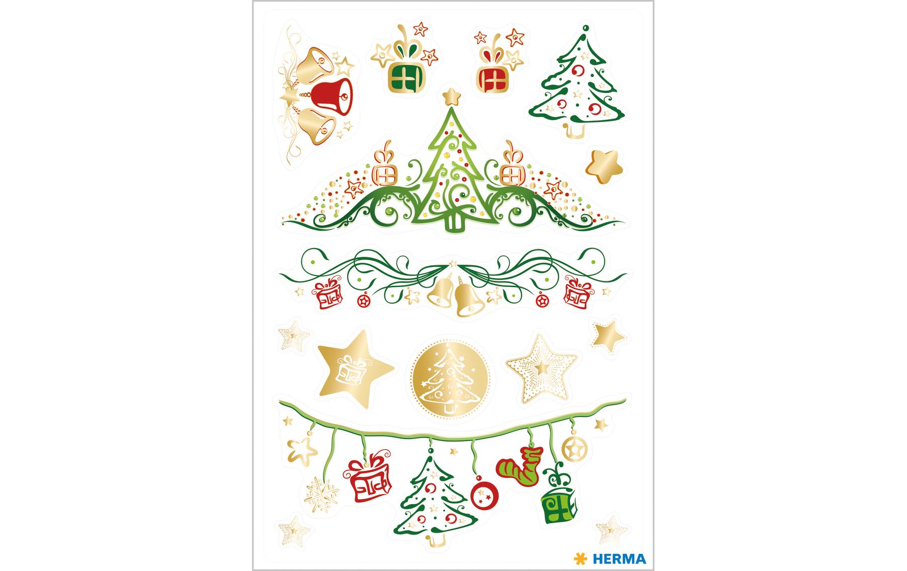 Herma Stickers Weihnachtssticker Weihnachtsträume 1 Blatt à 15 Sticker