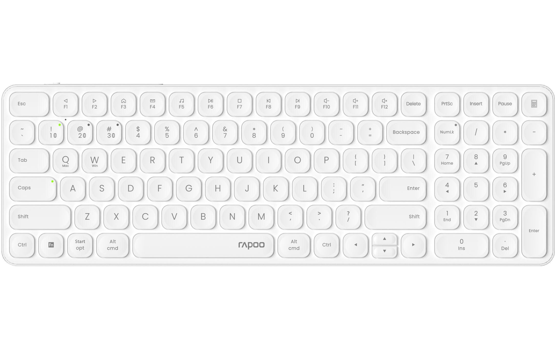 Rapoo Funk-Tastatur E9710 Weiss