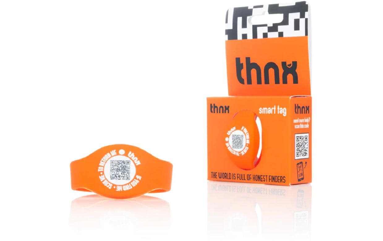 thnxtags thnx tag SOS Armband Orange