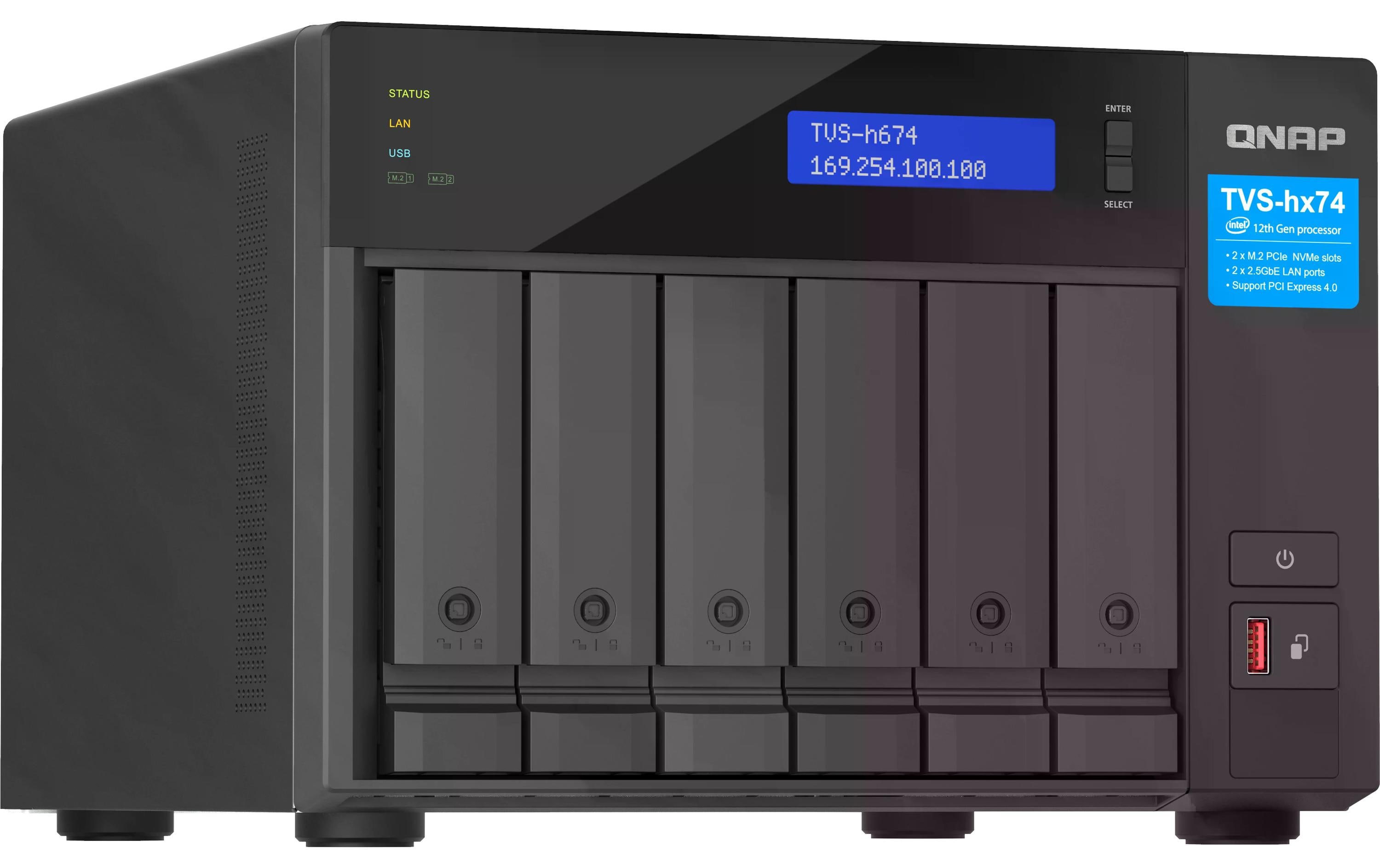 QNAP NAS TVS-h674-i3-16G 6-bay