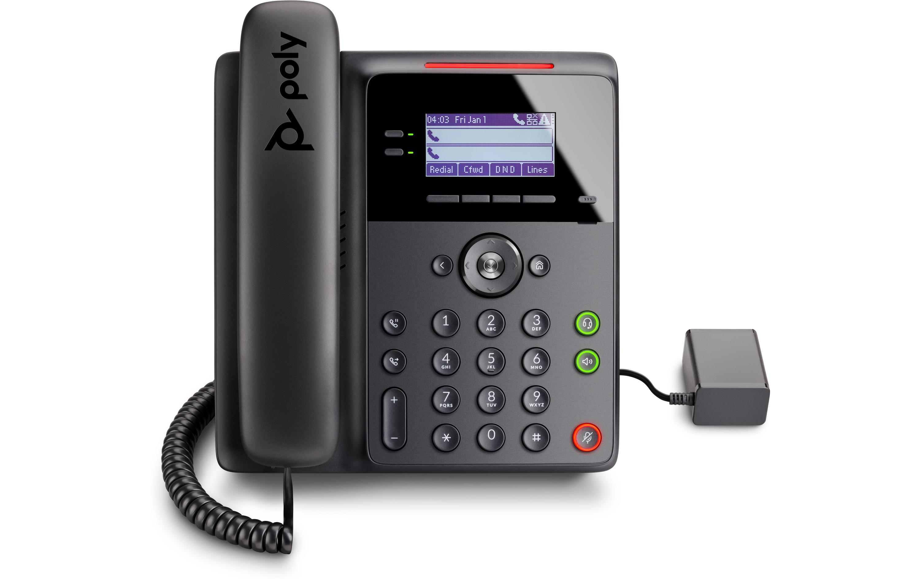 Poly Tischtelefon Edge B30 Schwarz, Google Voice