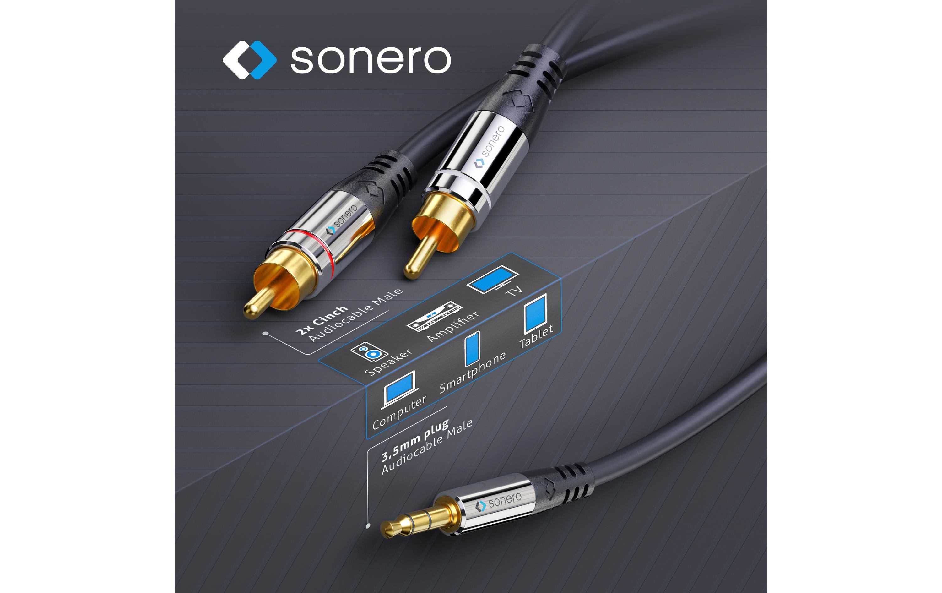 sonero Audio-Kabel 3.5 mm Klinke - Cinch 0.5 m