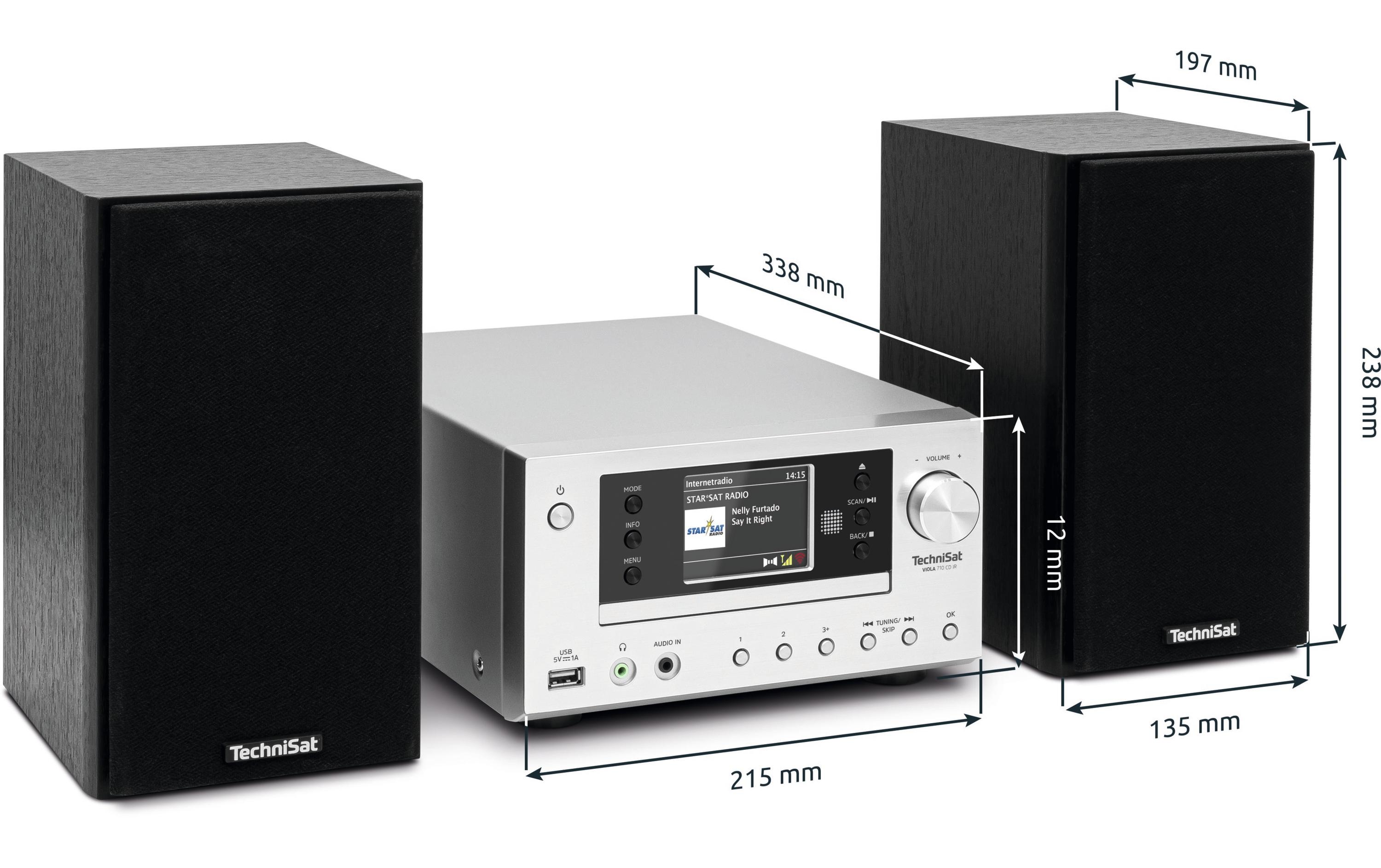 Technisat Micro-HiFi Anlage Viola 710 CD IR Schwarz/Silber