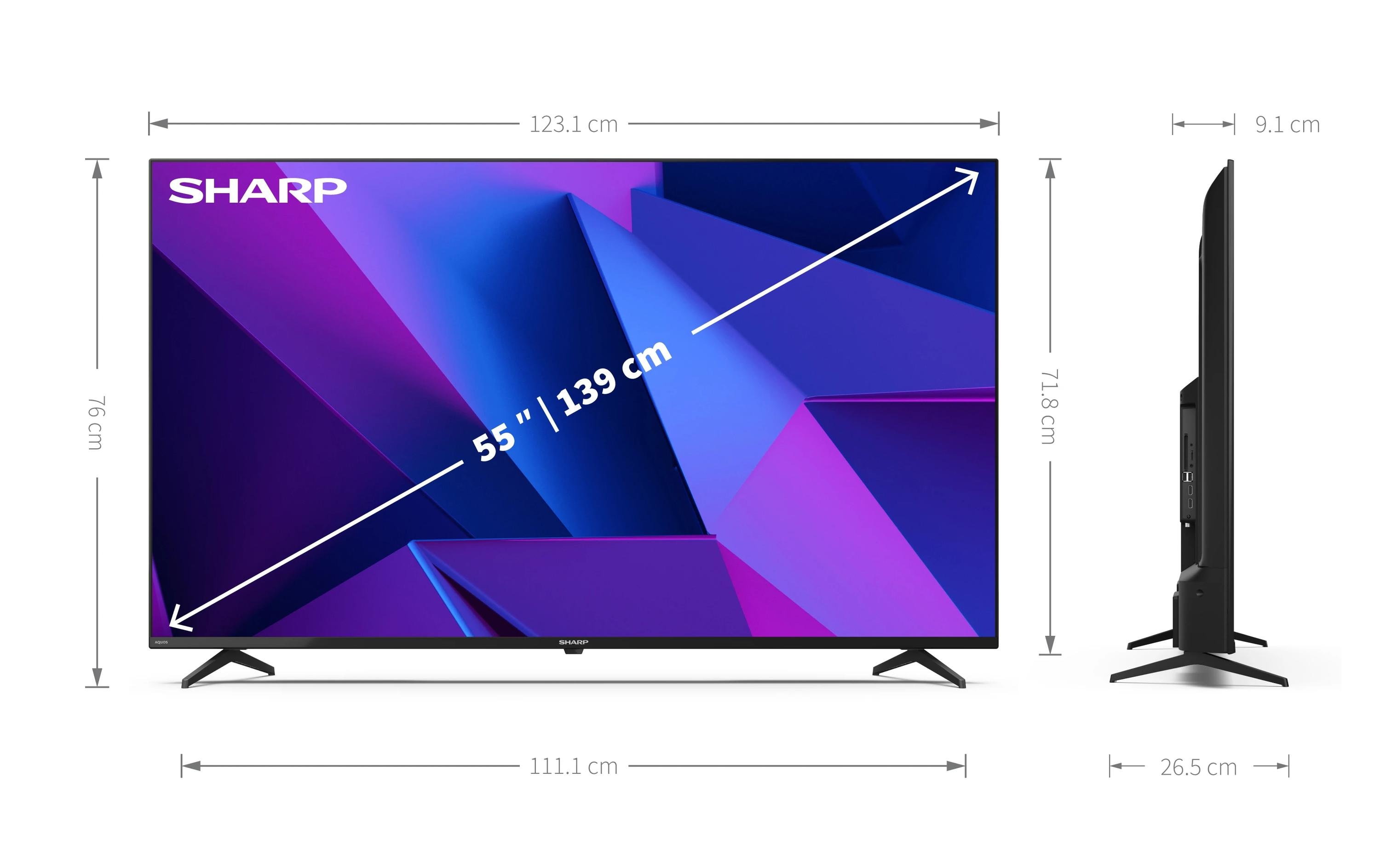 Sharp TV 55FN2EA 55, 3840 x 2160 (Ultra HD 4K), LED-LCD