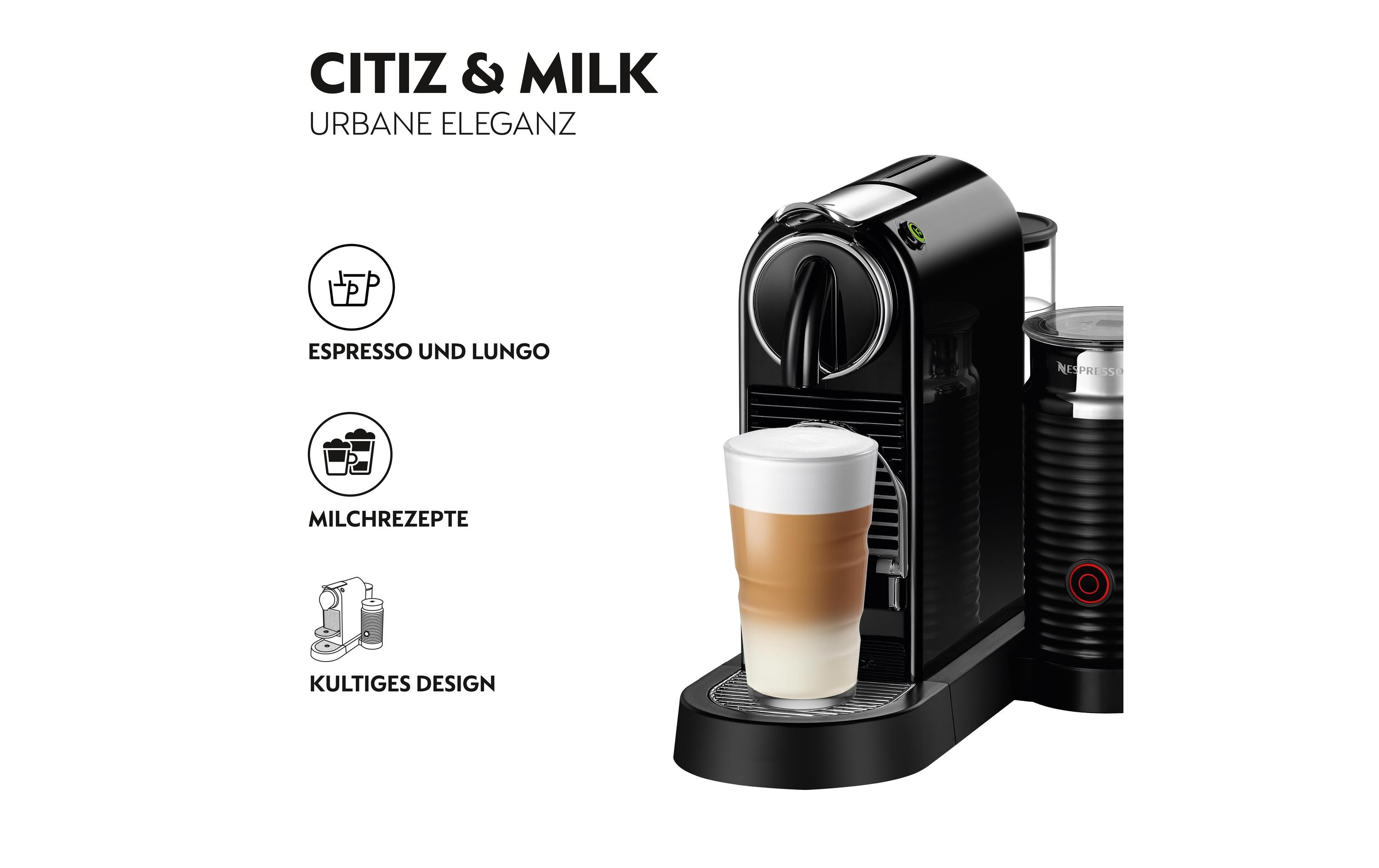 De'Longhi Kaffeemaschine Nespresso CitiZ & Milk EN267.BAE Schwarz