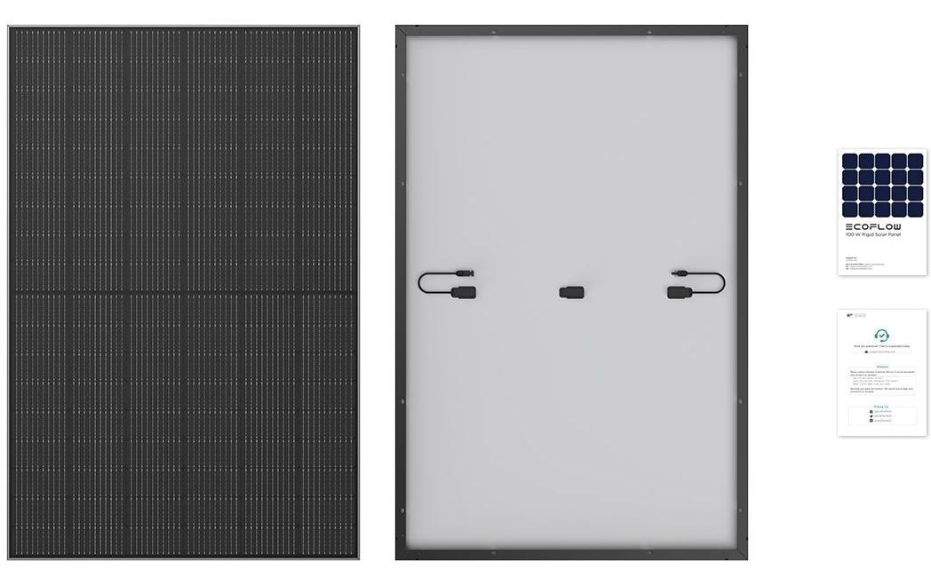 EcoFlow Solarpanel Monokristalin Modul, MC4, Rigid, 400 W, 2 Stück