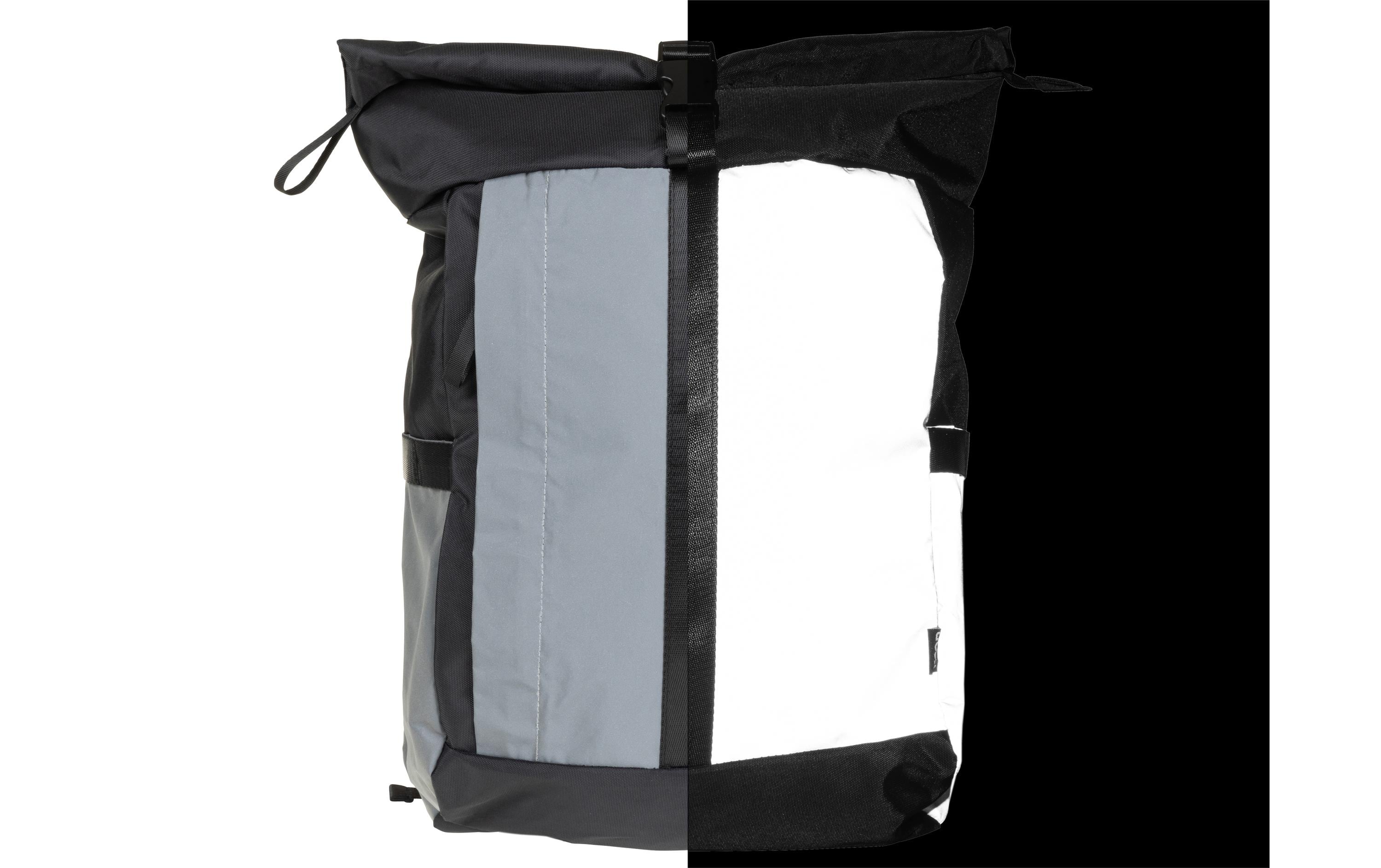 KOOR Rucksack Veedi Rolltop Reflective 22 l, Schwarz