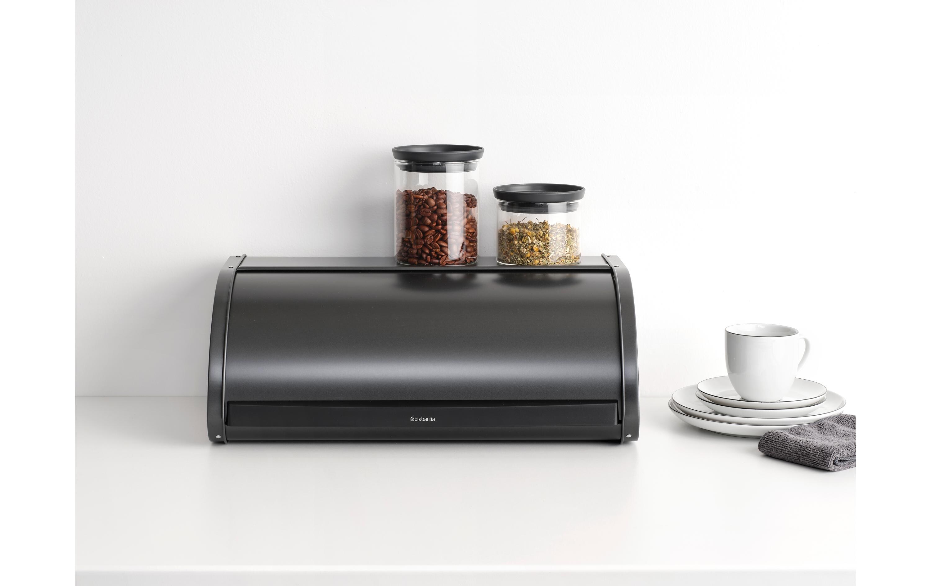 Brabantia Brotkasten Roll Top Bread Bin Grau/Schwarz