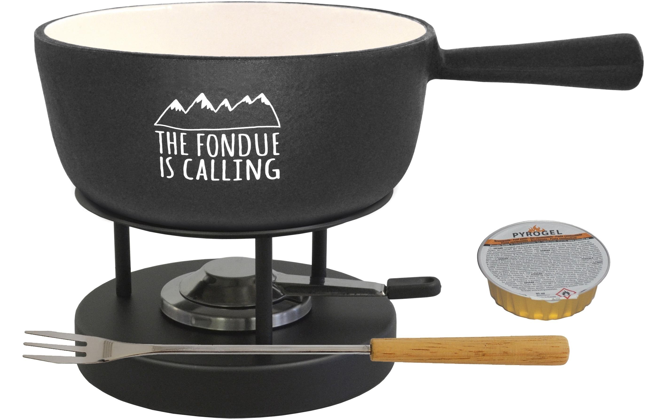 Heidi Cheese Line Käsefondue-Set The Fondue is calling 9 Teile, Schwarz