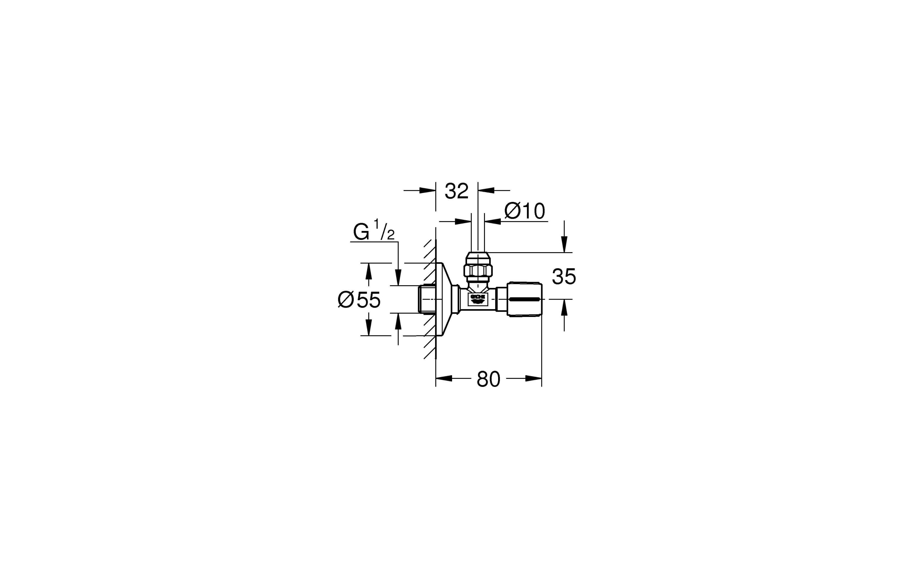 GROHE Eckventil 1/2, 1/2