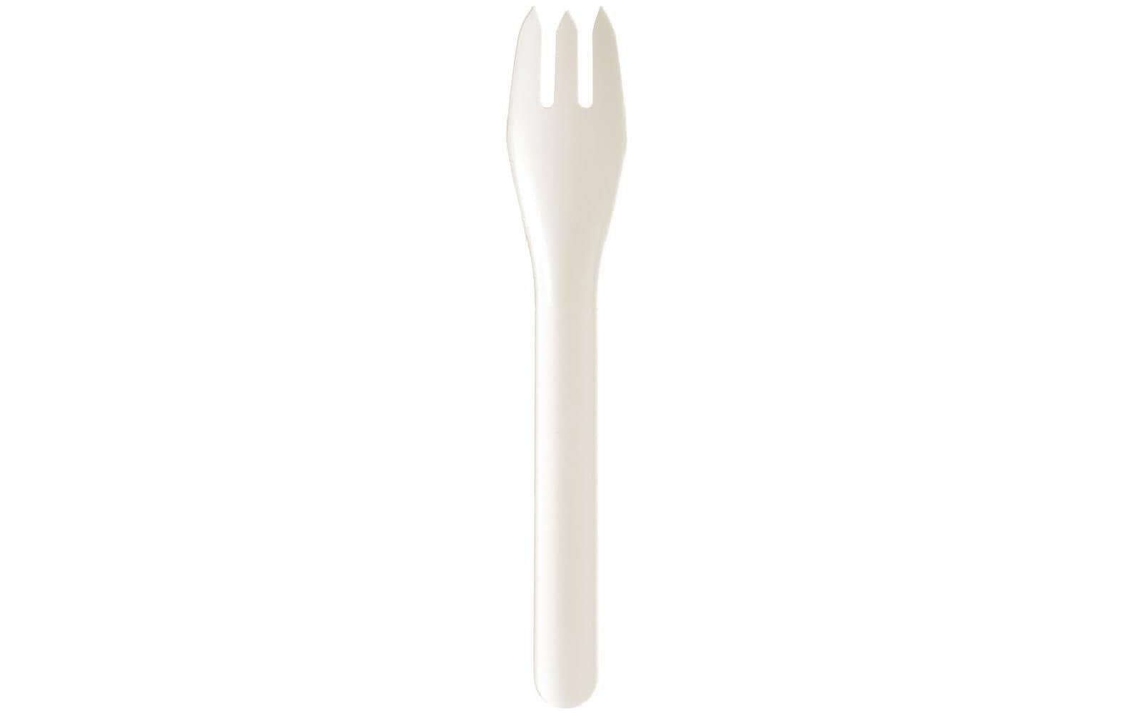 BioPak Einweg-Gabel Pluma, 16 cm, Weiss, 100 Stück