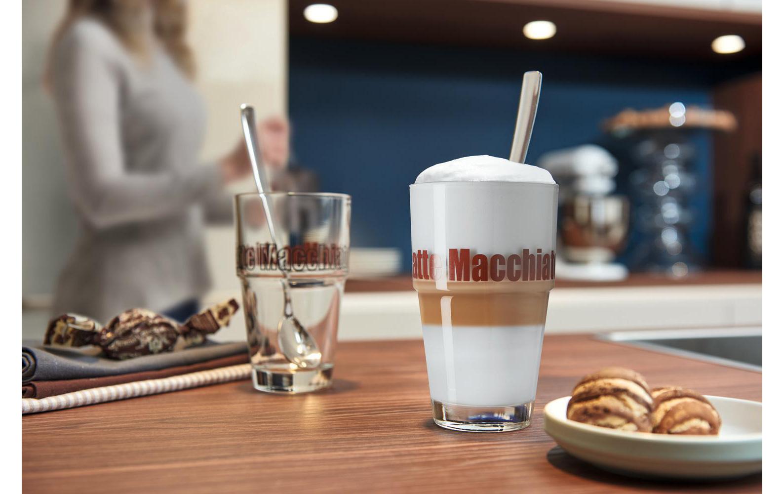 Leonardo Latte Macchiato Becher 410 ml, 2 Stück, Transparent