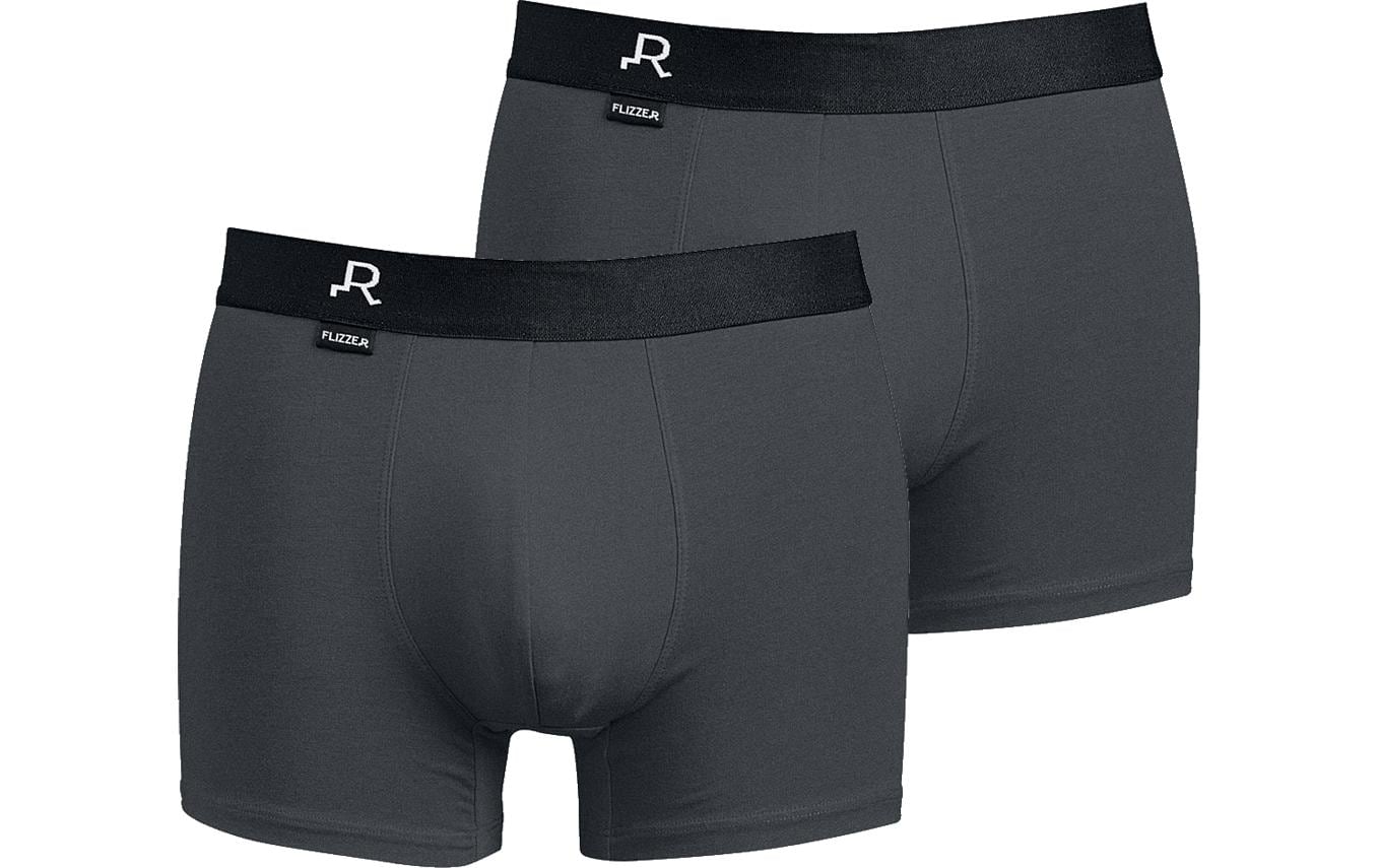 FLIZZER Unterhosen Trunk Der Macho 2er Pack Grau, L