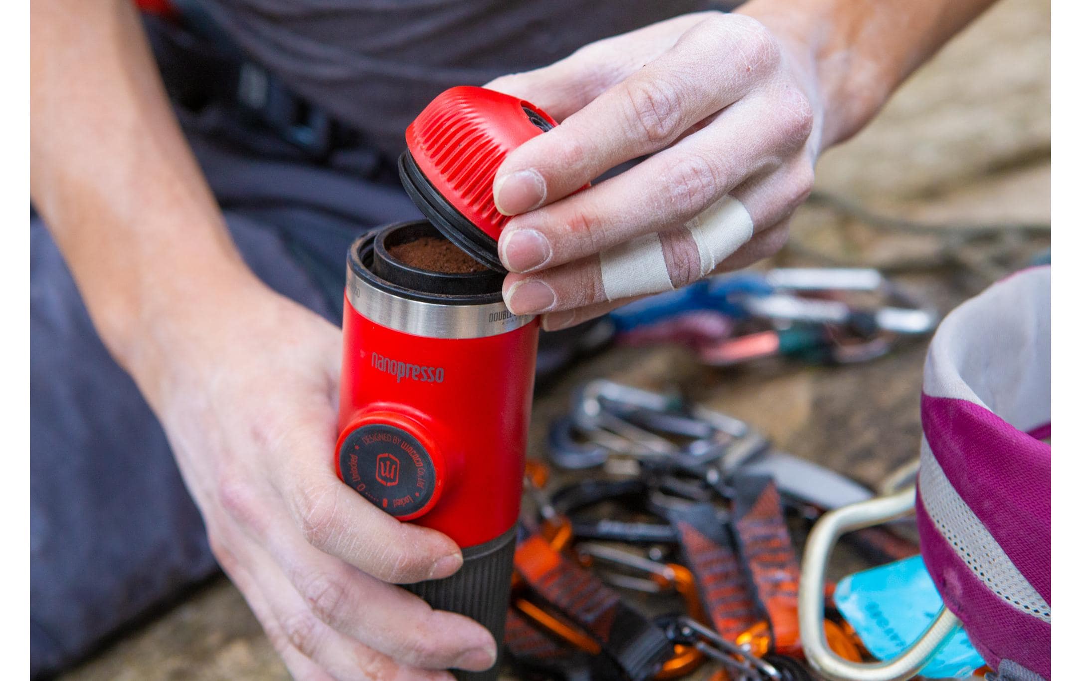 Wacaco Reisekaffeemaschine Nanopresso Rot