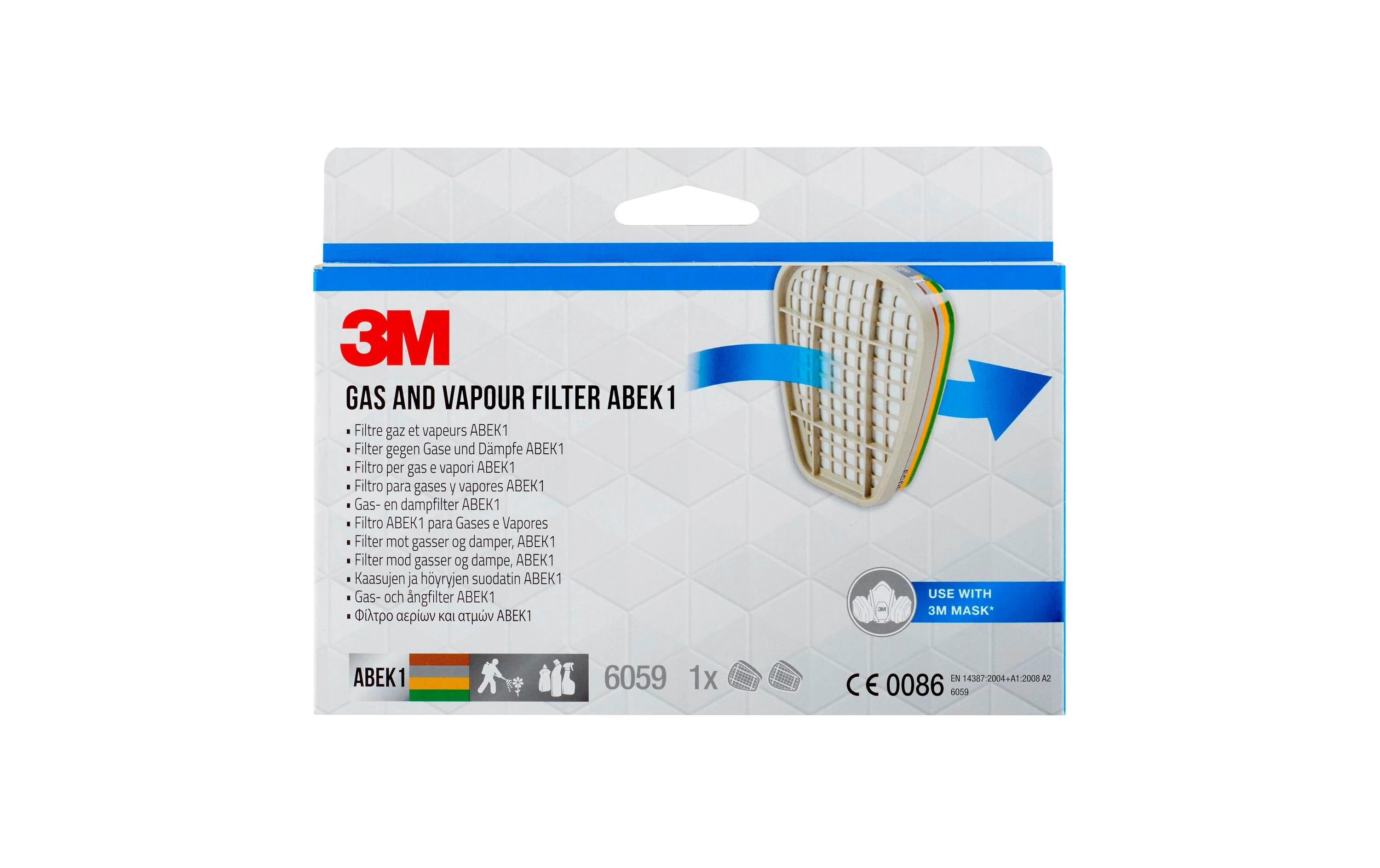 3M Ersatzfilter 6059 ABEK1 für Serie 6000 & 7000, 1 Paar