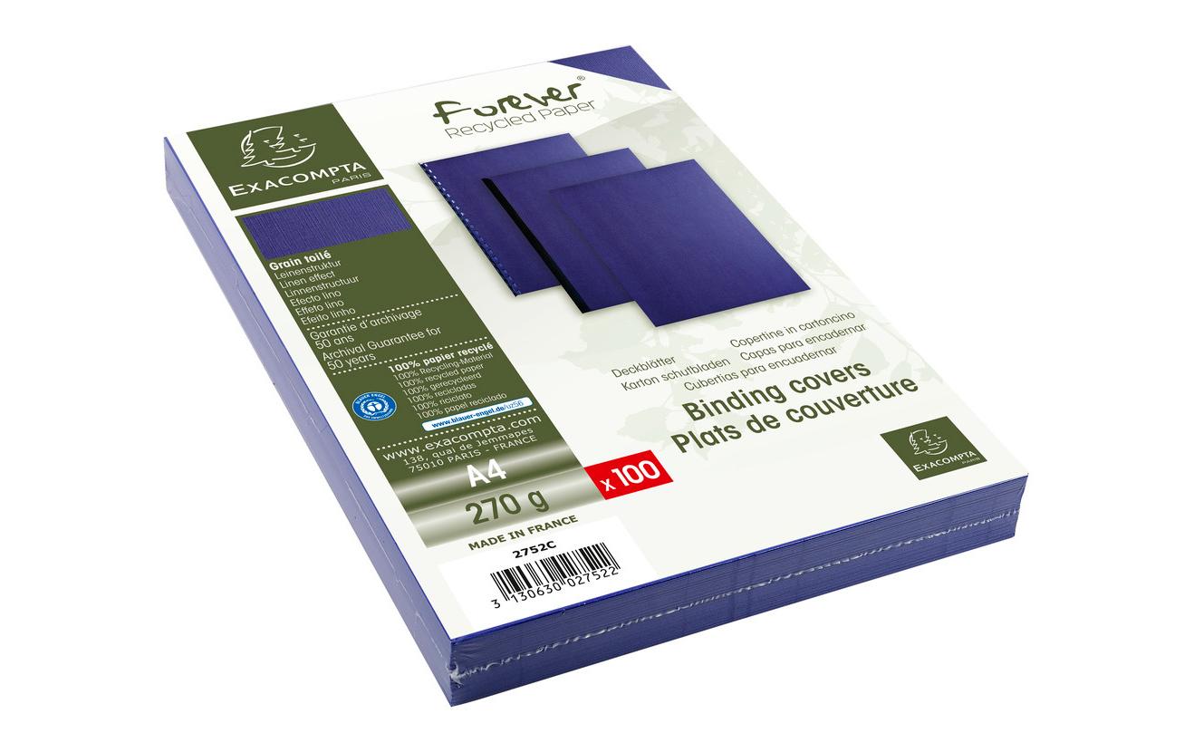 Exacompta Einbanddeckel Forever 270 g/m², 100 Stück, Blau