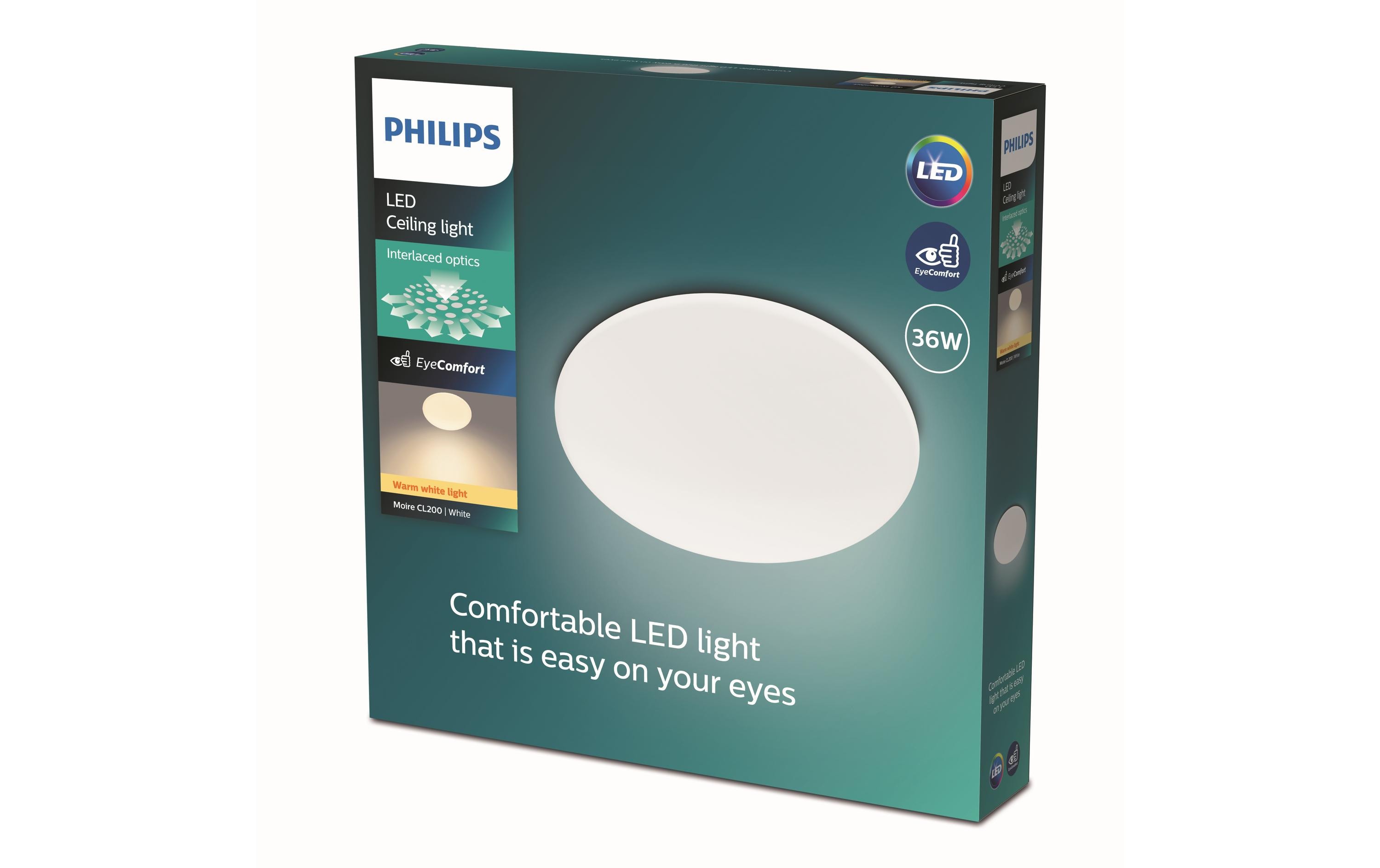 Philips Deckenleuchte Moire CL200 3800 lm, 2700K, weiss