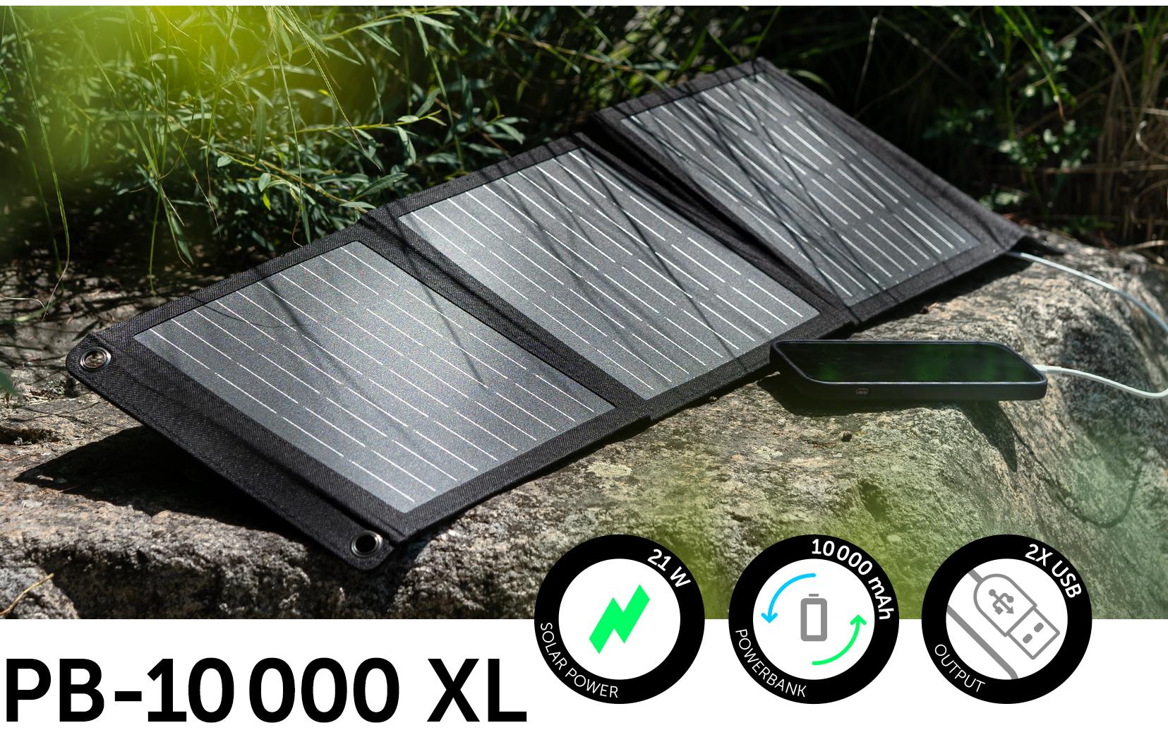 Dörr Kamera Solarpanel PB-10000 mAh 21W XL mit Powerbank