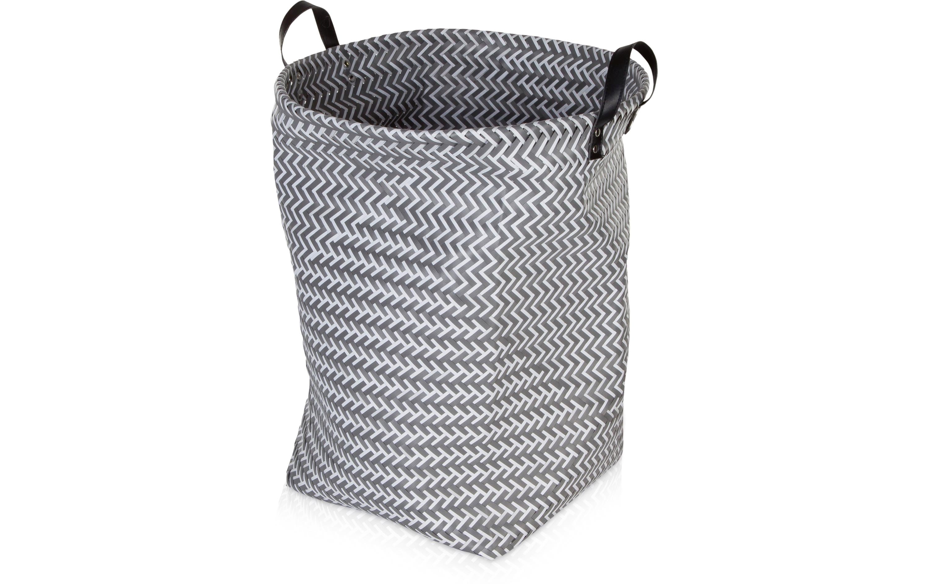 Möve Wäschesammler Weave 80 l, Grau