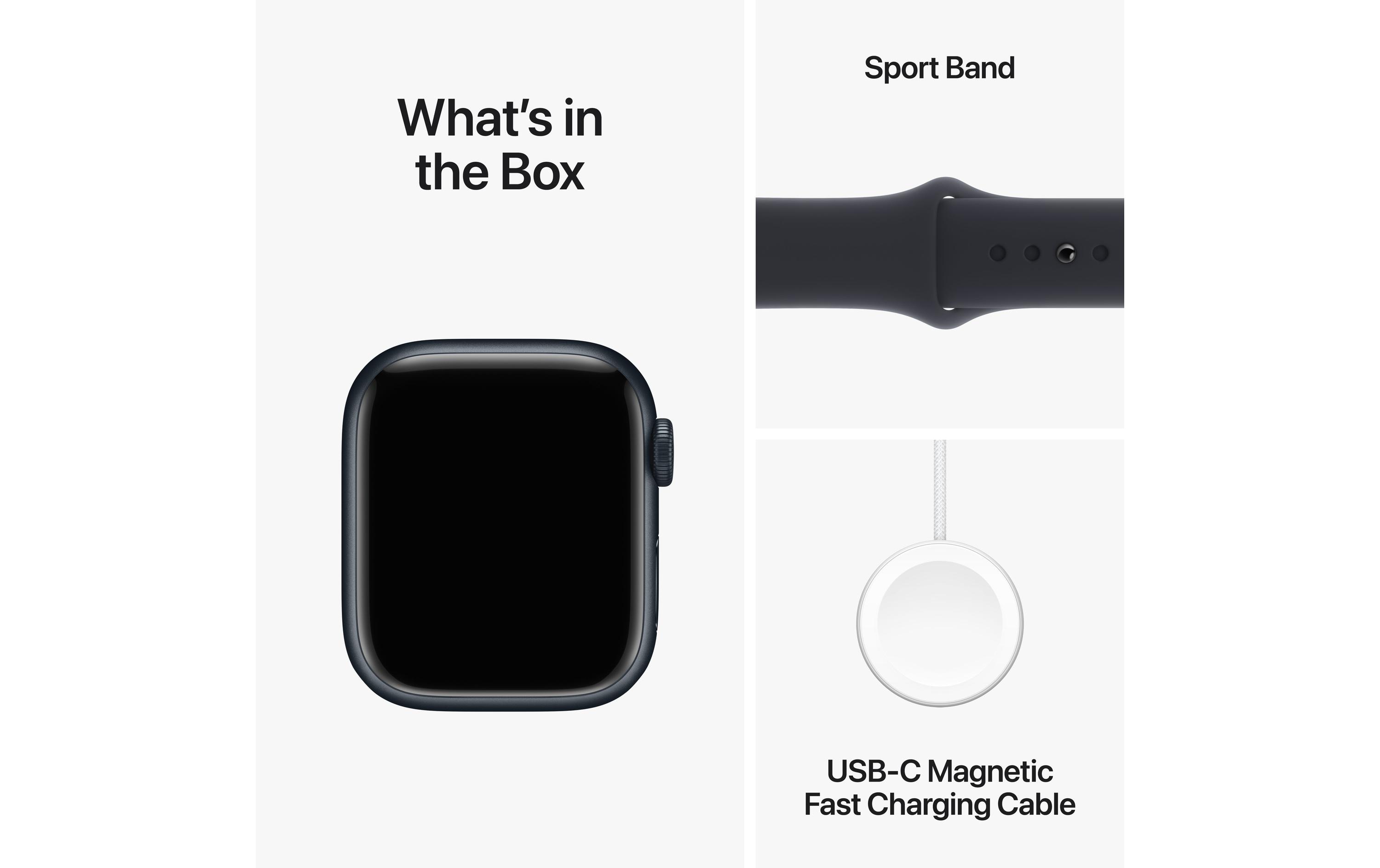 Apple Watch Series 9 41 mm Alu Mitternacht Sport M/L