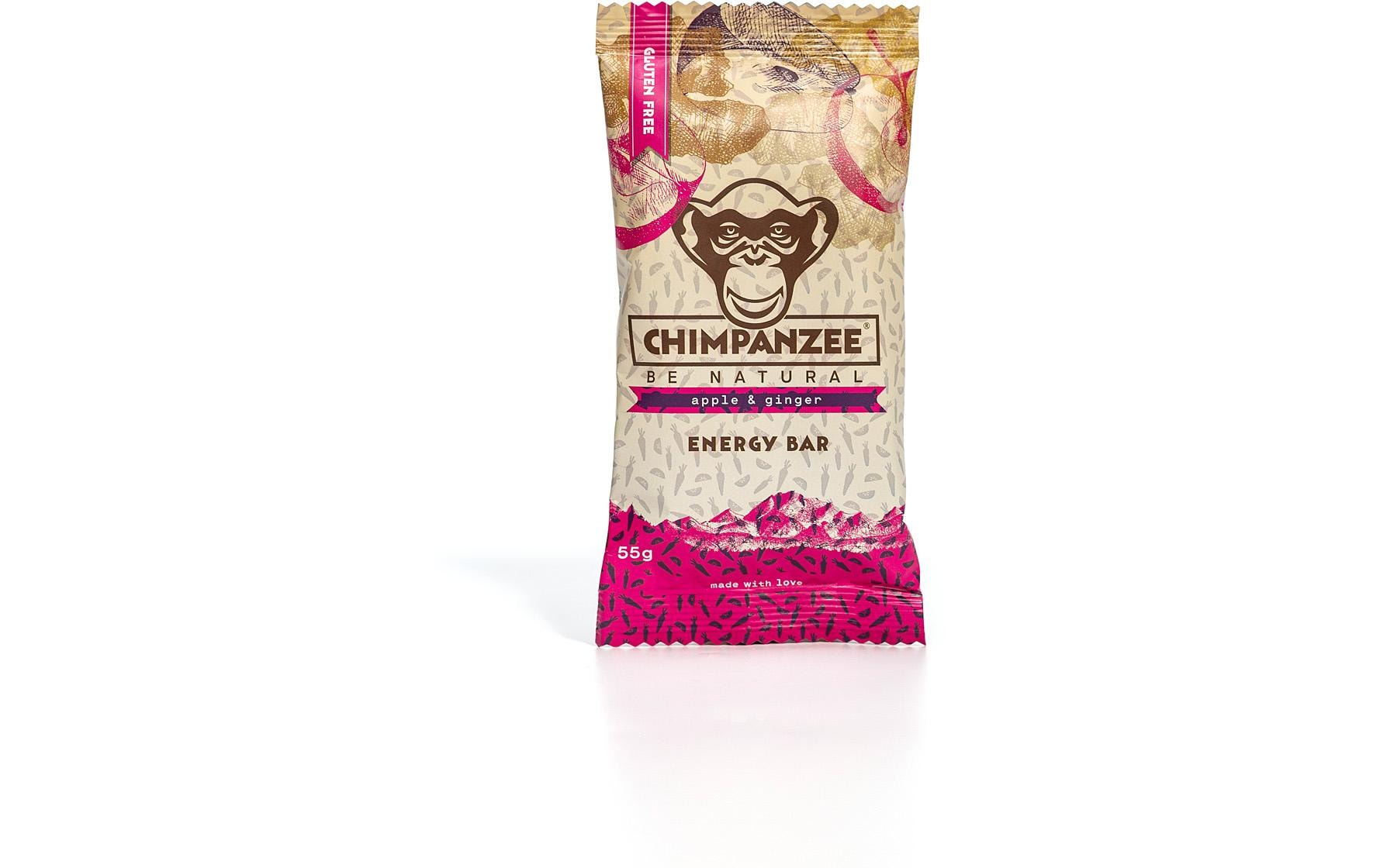 Chimpanzee Energy Bar, Box Apfel/Ingwer, 20 x 55 g